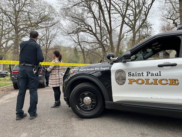 Police investigate after a shooting in St. Paul.