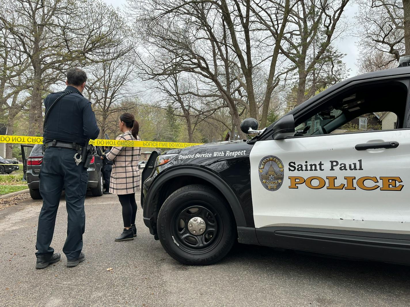 Police investigate after a shooting in St. Paul.