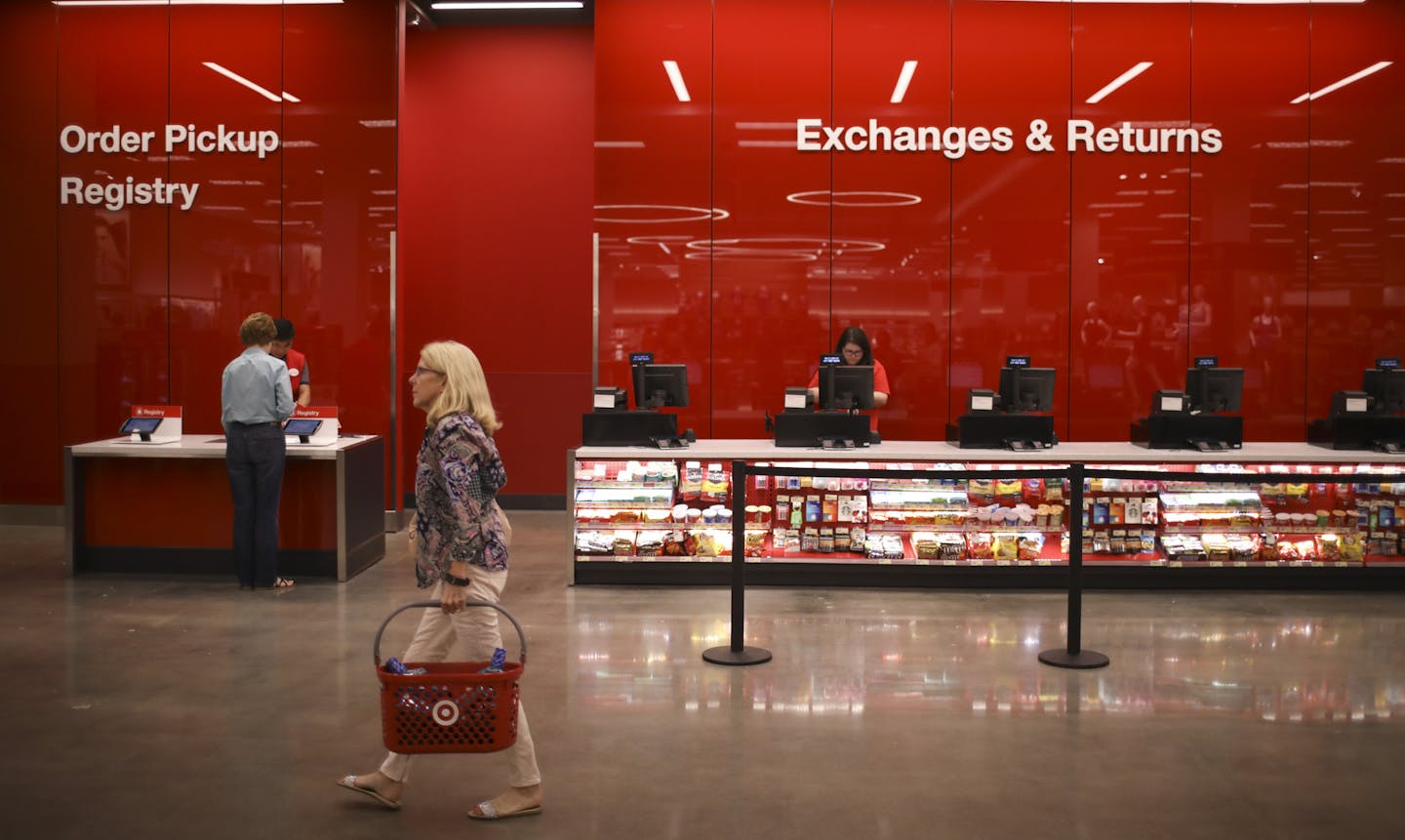 The redesigned customer service counter at the Target in downtown Minneapolis.