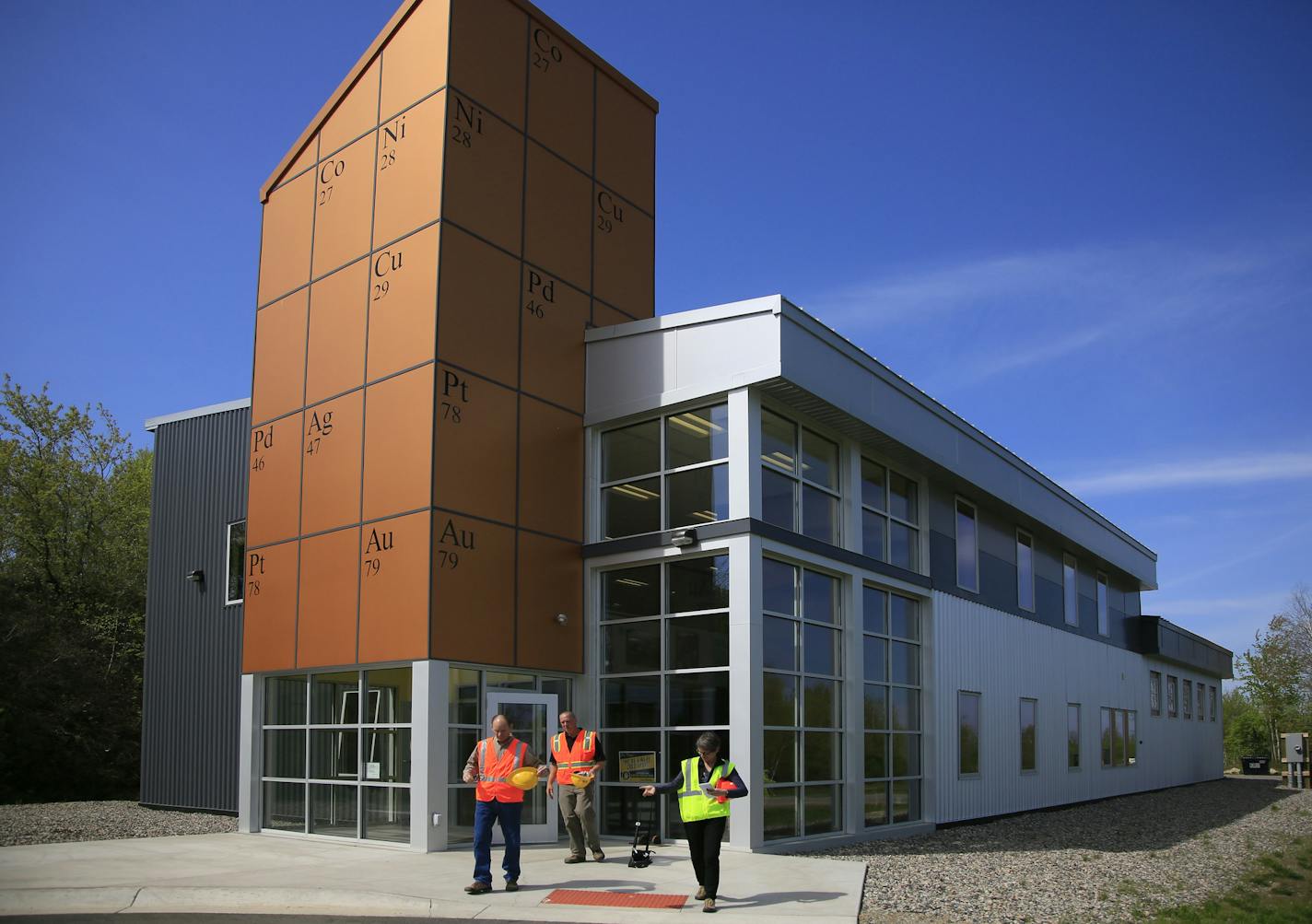 Not since the battle of 1978 to designate the BWCA as a wilderness area has the town of Ely been so divided. This time it's the possibility of Copper/Nickel mining and the promised jobs it brings -vs- the fear that mining so close to the BWCA could contaminate the water. Here, the shiny new Twin Metals office in Ely, with a copper painted front listing the minerals they plan to mine. ]
BRIAN PETERSON &#xa5; brianp@startribune.com
ELY, MN - 05/30/2013