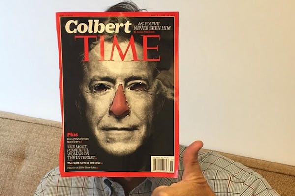 Stephen Colbert tweeted this image of his Time magazine cover.