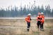 Wildfire specialists with Fire & Flood Emergency Service Ltd., pictured along highway 881 near  Gregoire Lake Estates southeast of Fort McMurray, Albe