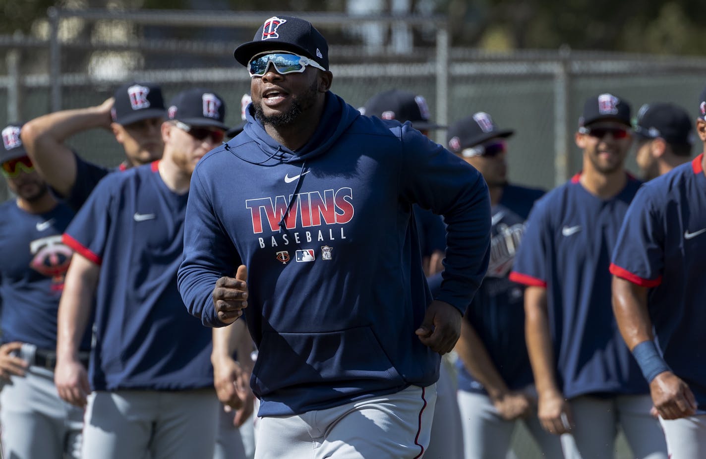 Minnesota Twins Miguel Sano. ] CARLOS GONZALEZ &#x2022; cgonzalez@startribune.com &#x2013; Fort Myers, FL &#x2013; February 17, 2020, CenturyLink Sports Complex, Hammond Stadium, Minnesota Twins, Spring Training