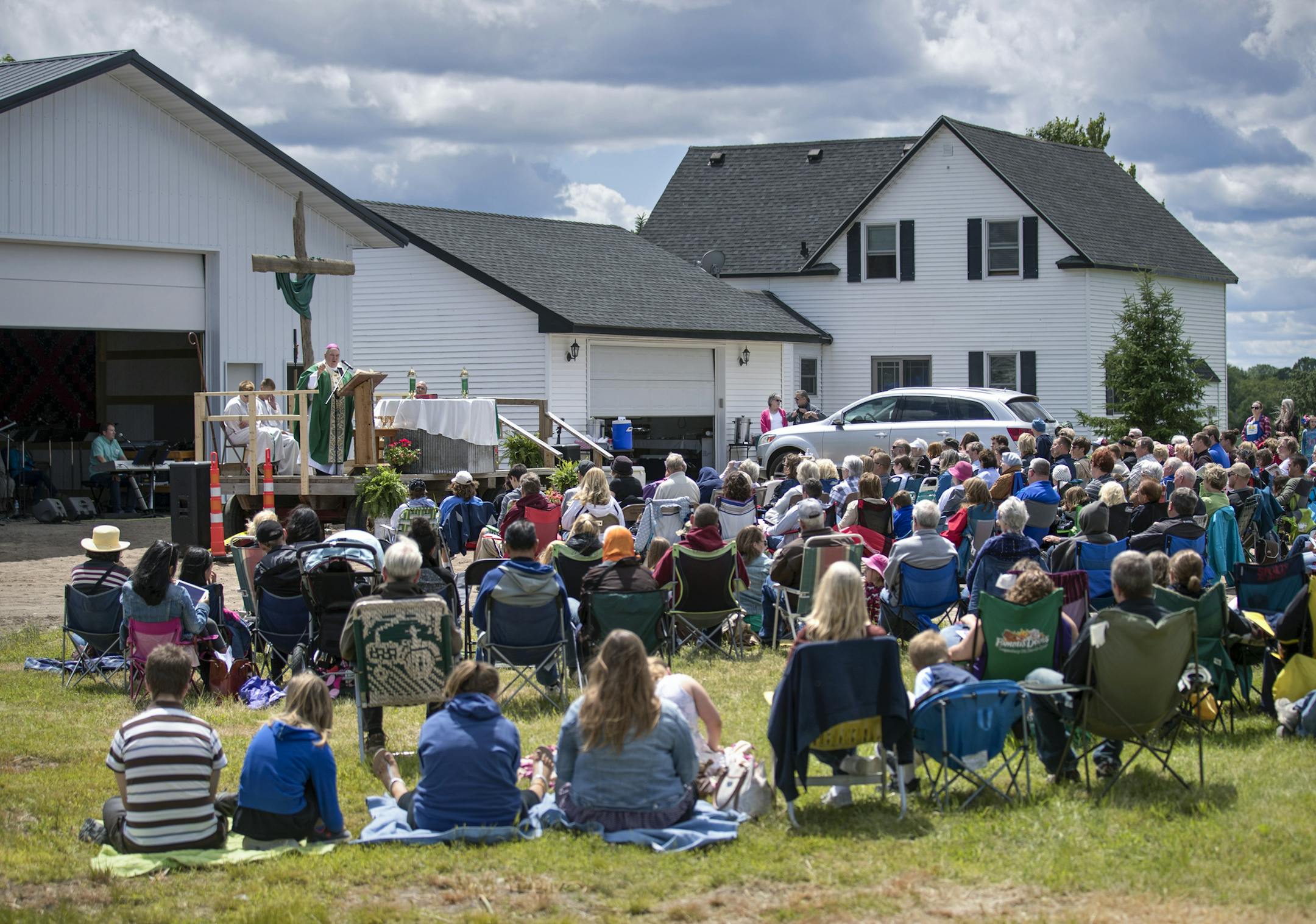 Archbishop Hebda, shown at the Rural Life Mass, had been to the Twin Cities only once before — and that was the airport. He said, "I really felt very welcomed here."