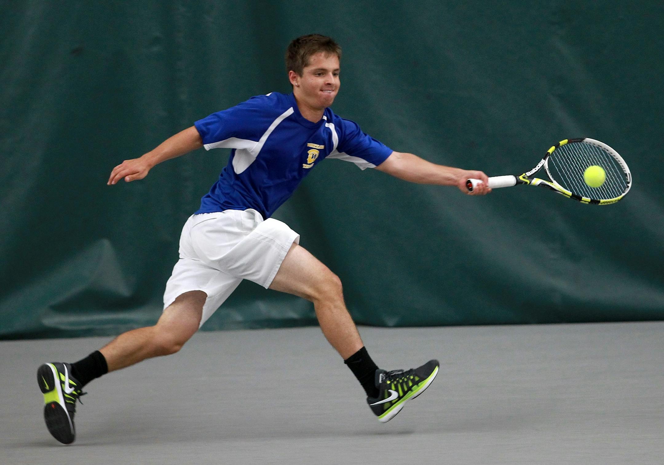 Wayzata lefty Matthew Tropsha defeated Eden Prairie's David Zhou 6-2, 3-6, 3-6 at No. 2 singles, helping the Trojans into the semifinals.