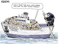 Sack cartoon: Mediterranean migrant tragedy