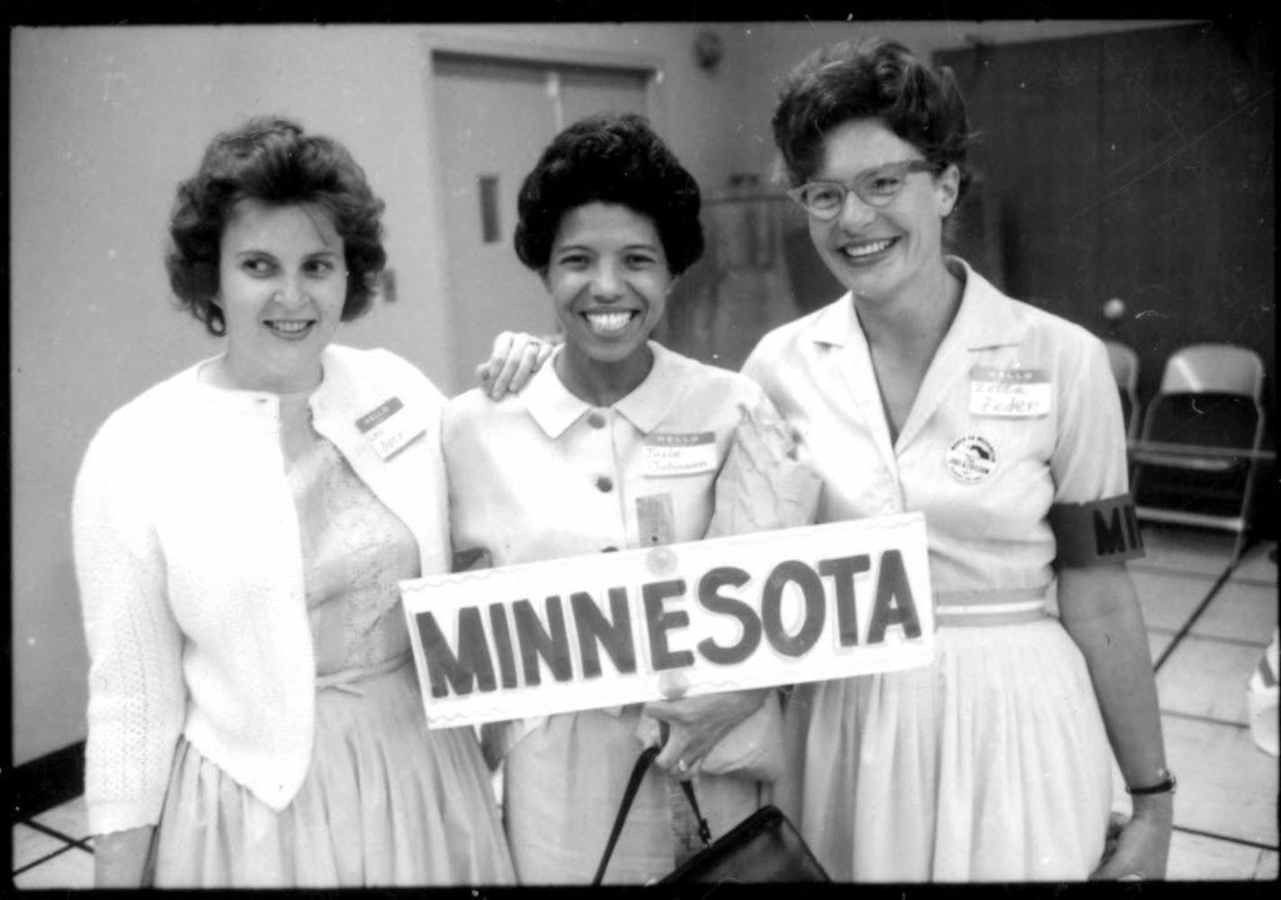 Josie Johnson, center, preparing for the March on Washington in 1963. Five decades of marching, advocating and Civil Rights work later, Johnson watched George Floyd die under a Minneapolis police officer's knee. Photo by Marty Nordstrom, from the Star Tribune archives MARTY NORDSTROM