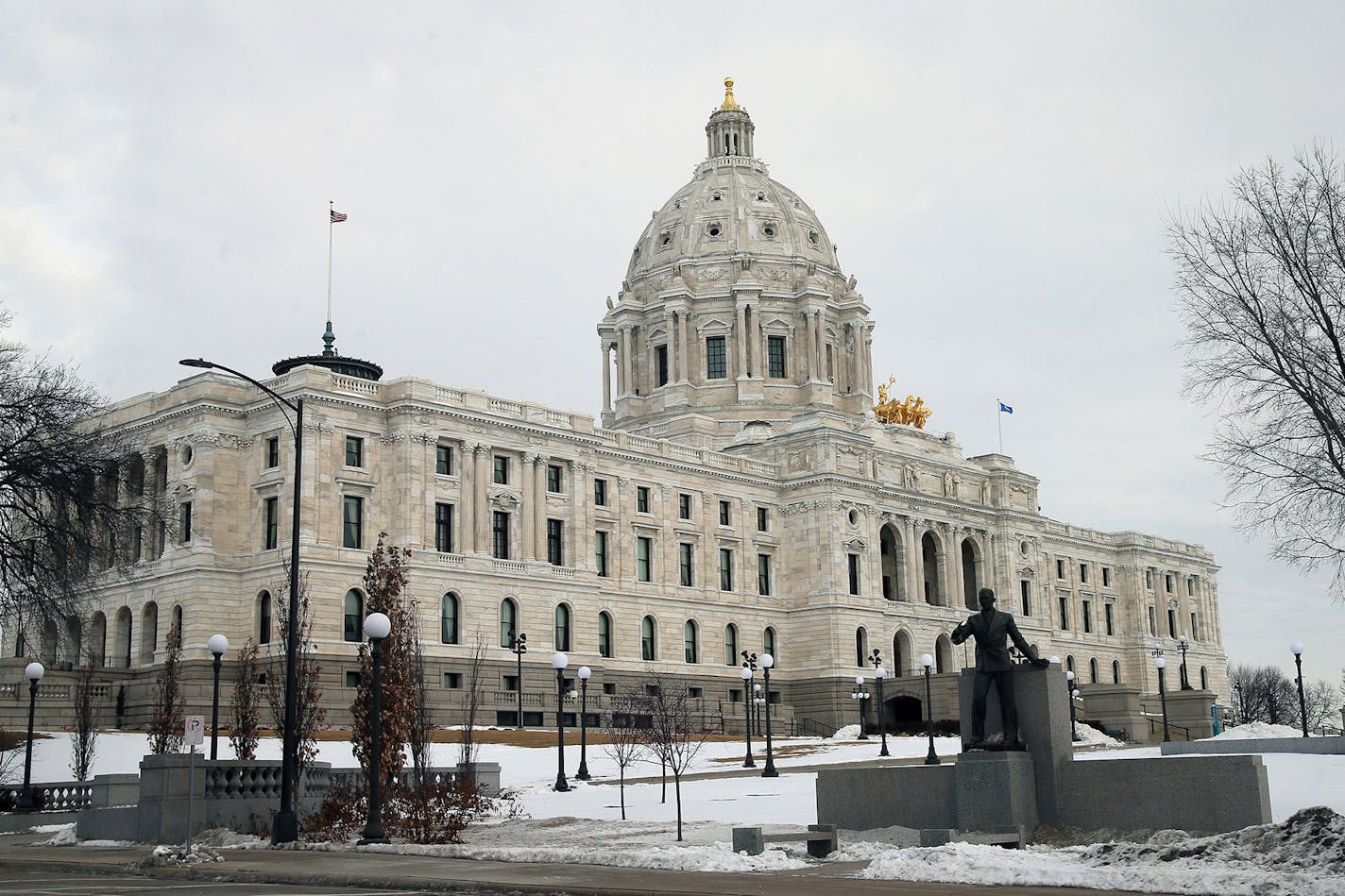 The Minnesota State Capitol is shown in this Jan. 10, 2020 photo in St. Paul, Minn. (AP Photo/Jim Mone)