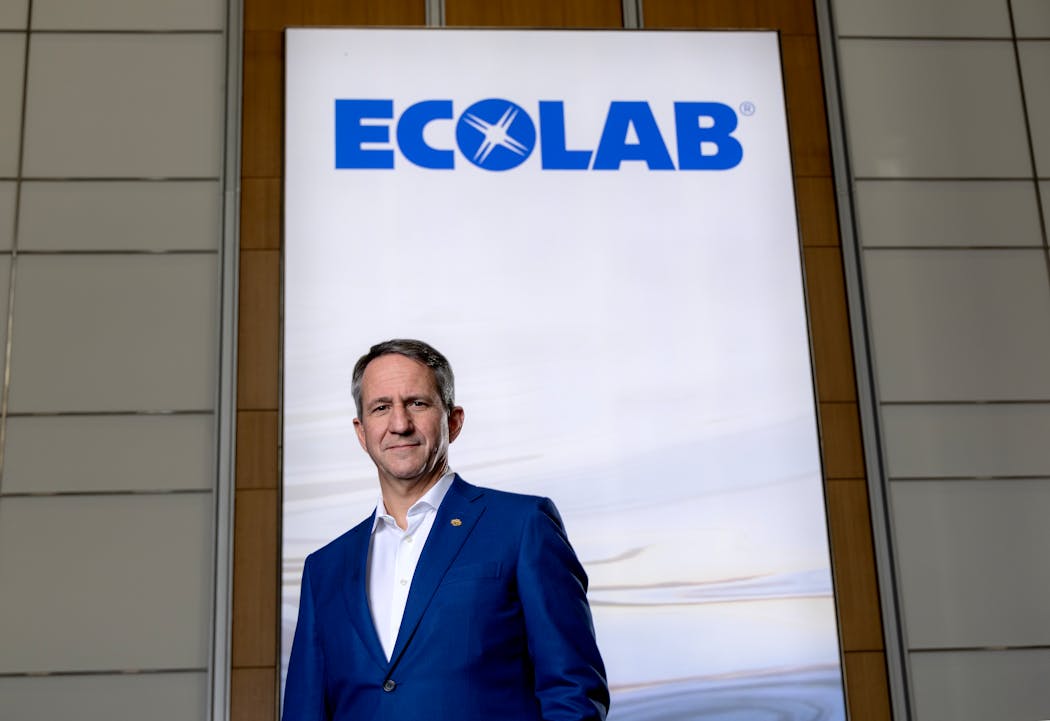 Ecolab CEO Christophe Beck emphasizes to customers the overall economic value of green solutions.