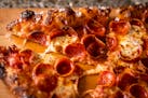 Boludo’s pepperoni pizza is made with fresh mozzarella and San Marzano tomatoes.