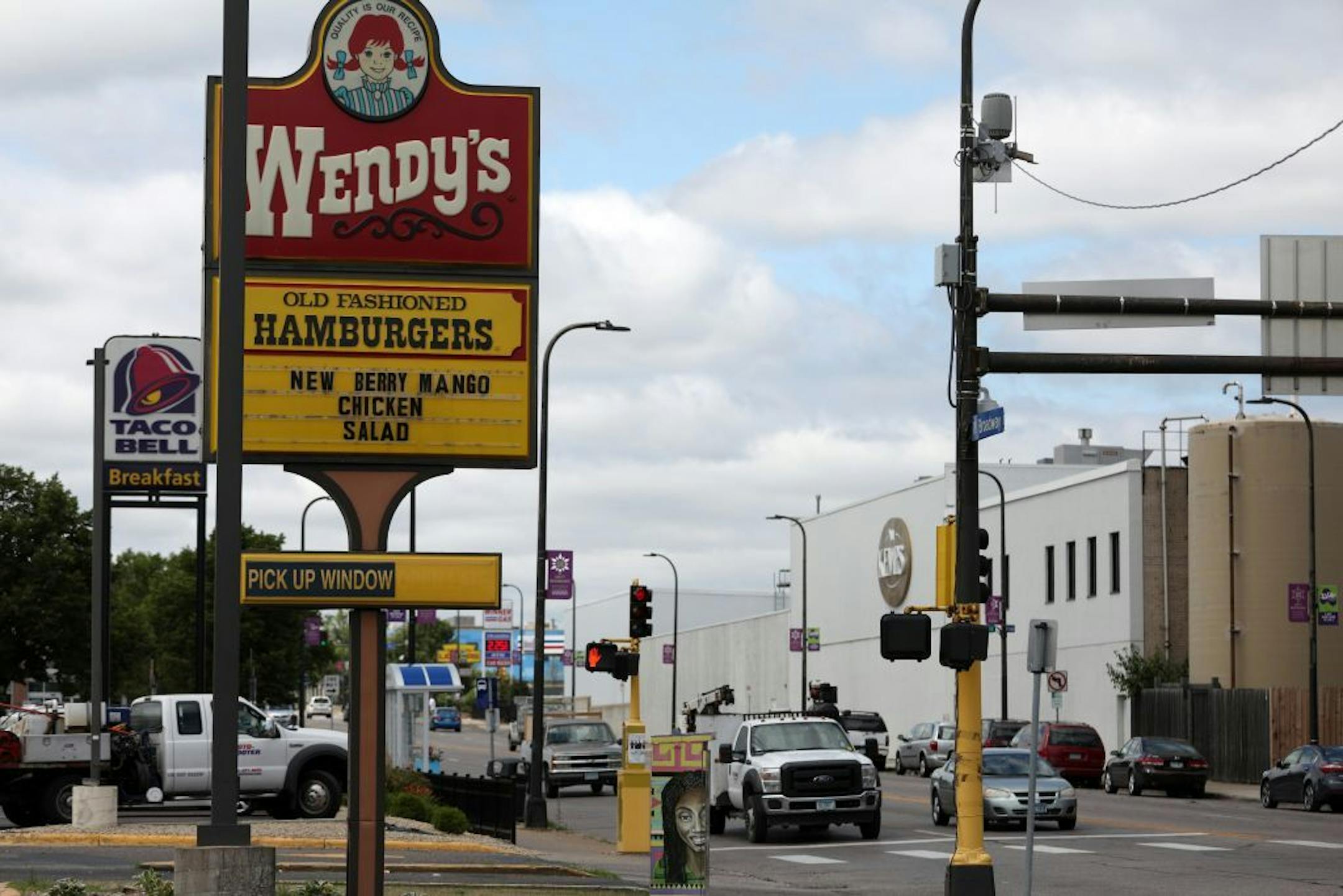 Fast food eateries dotted the landscape on West Broadway Thursday afternoon.