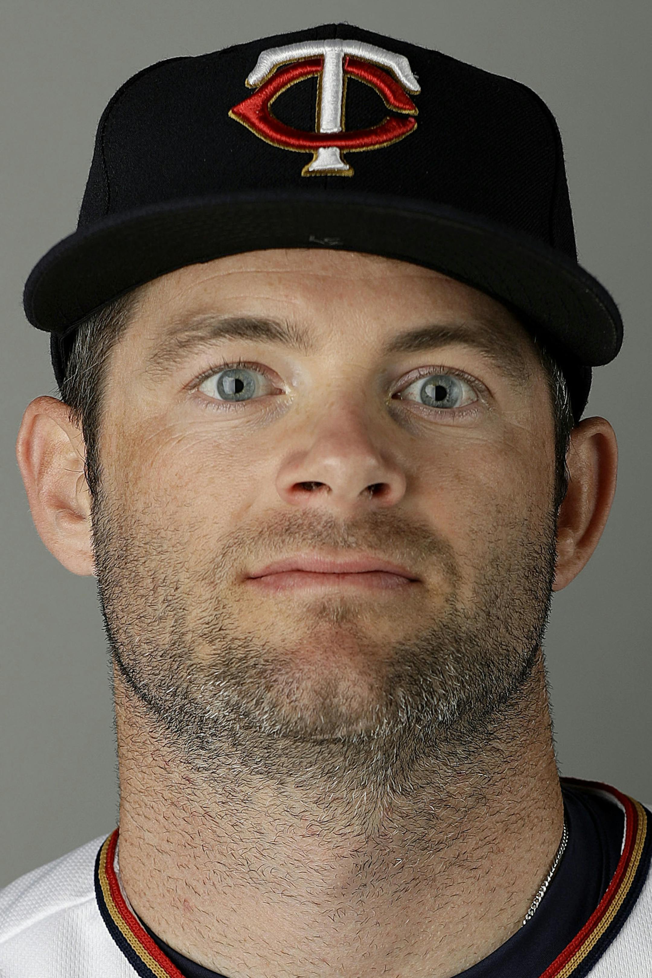 This is a 2017 photo of Matt Hague of the Minnesota Twins baseball team. This image reflects the 2017 active roster as of Thursday, Feb. 23, 2017 when this image was taken. (AP Photo/David Goldman)