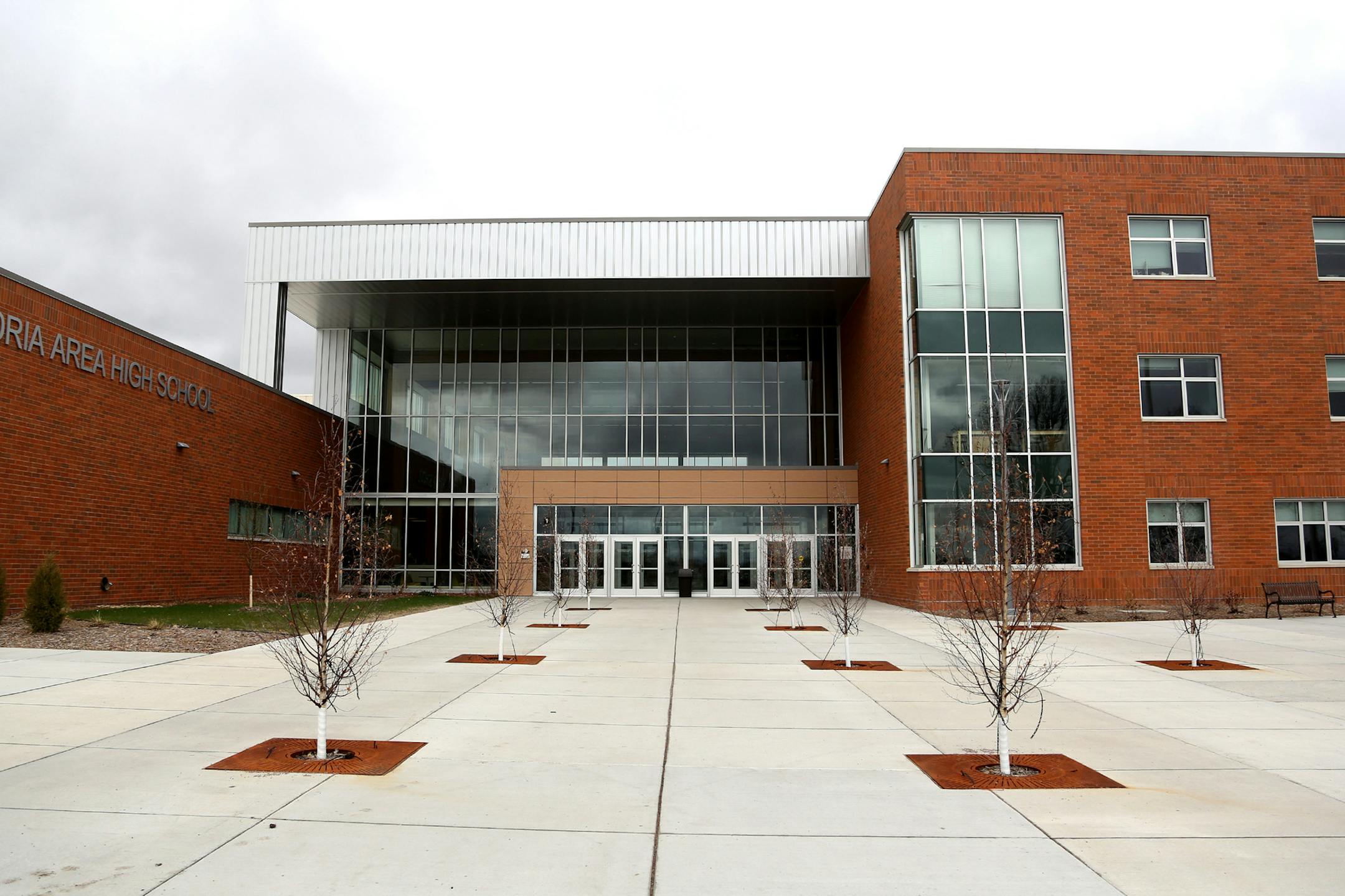 The outside of Alexandria Area High School. The $73.2 million high school was recently heralded “the Googleplex of Schools.”