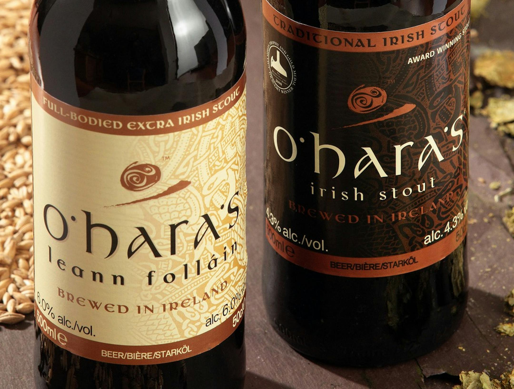 O’Hara’s Leann Folláin is a stronger, richer version of its standard Irish Stout.