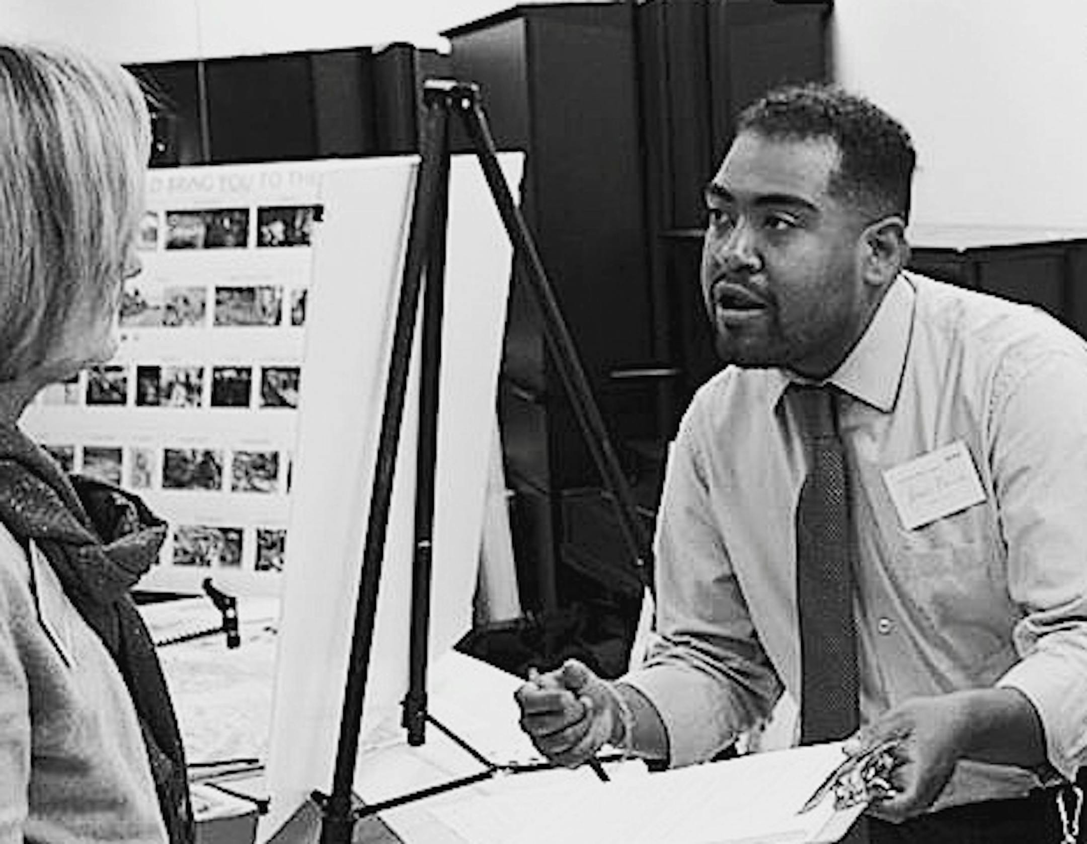 Minneapolis resident Alexis Pennie, a supporter of the Northside Greenway, met with north Minneapolis residents and said, "The project would potentially provide access to economic opportunity, connectivity throughout our city and region, and a vitally important investment in our quality of life."