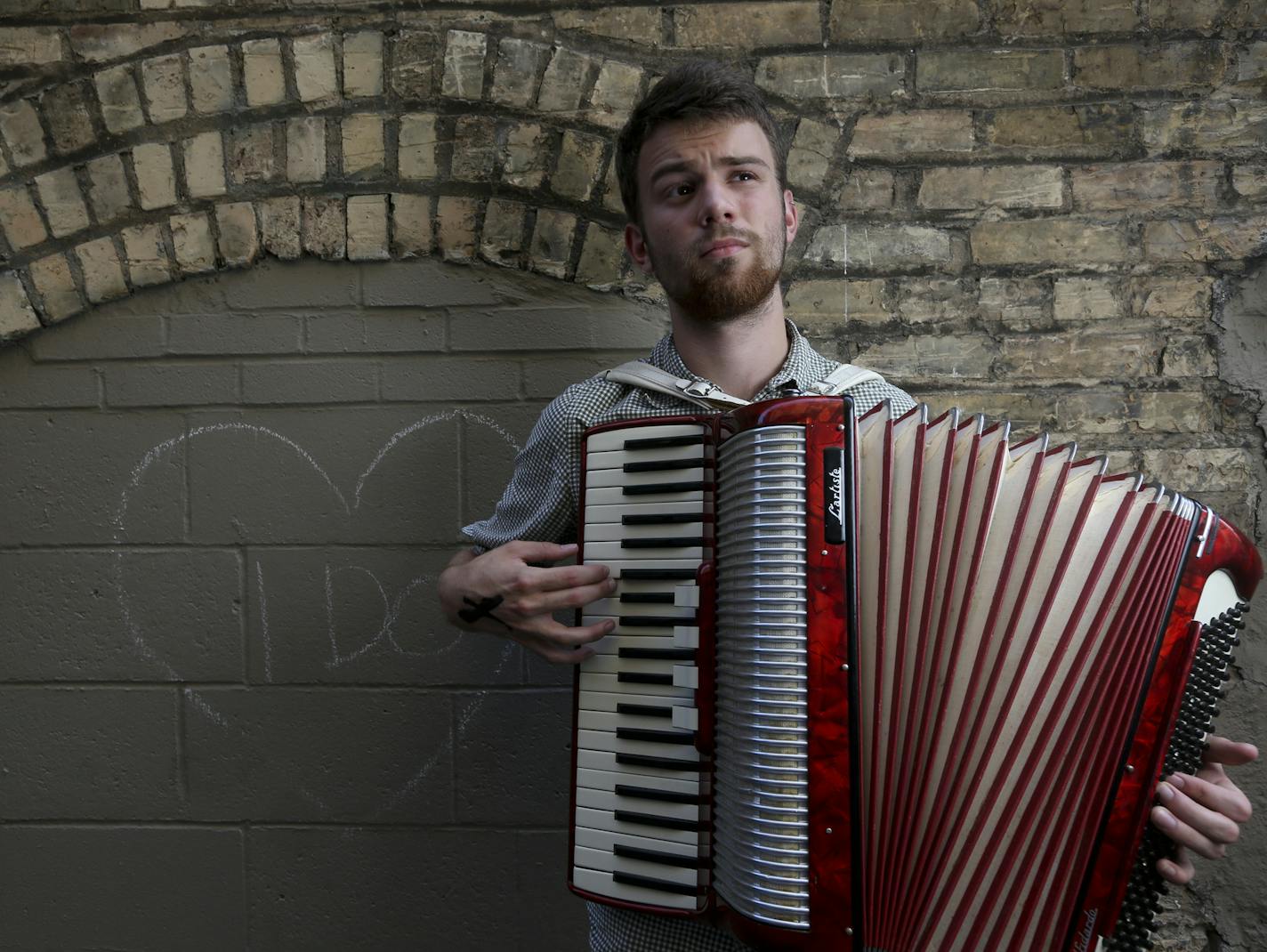 John Mark Nelson in the alley near the Fine Line Cafe in Minneapolis Min., Wednesday August 1, 2012. ] (KYNDELL HARKNESS/STAR TRIBUNE) kyndell.harkness@startribune.com ORG XMIT: MIN2013070513194976