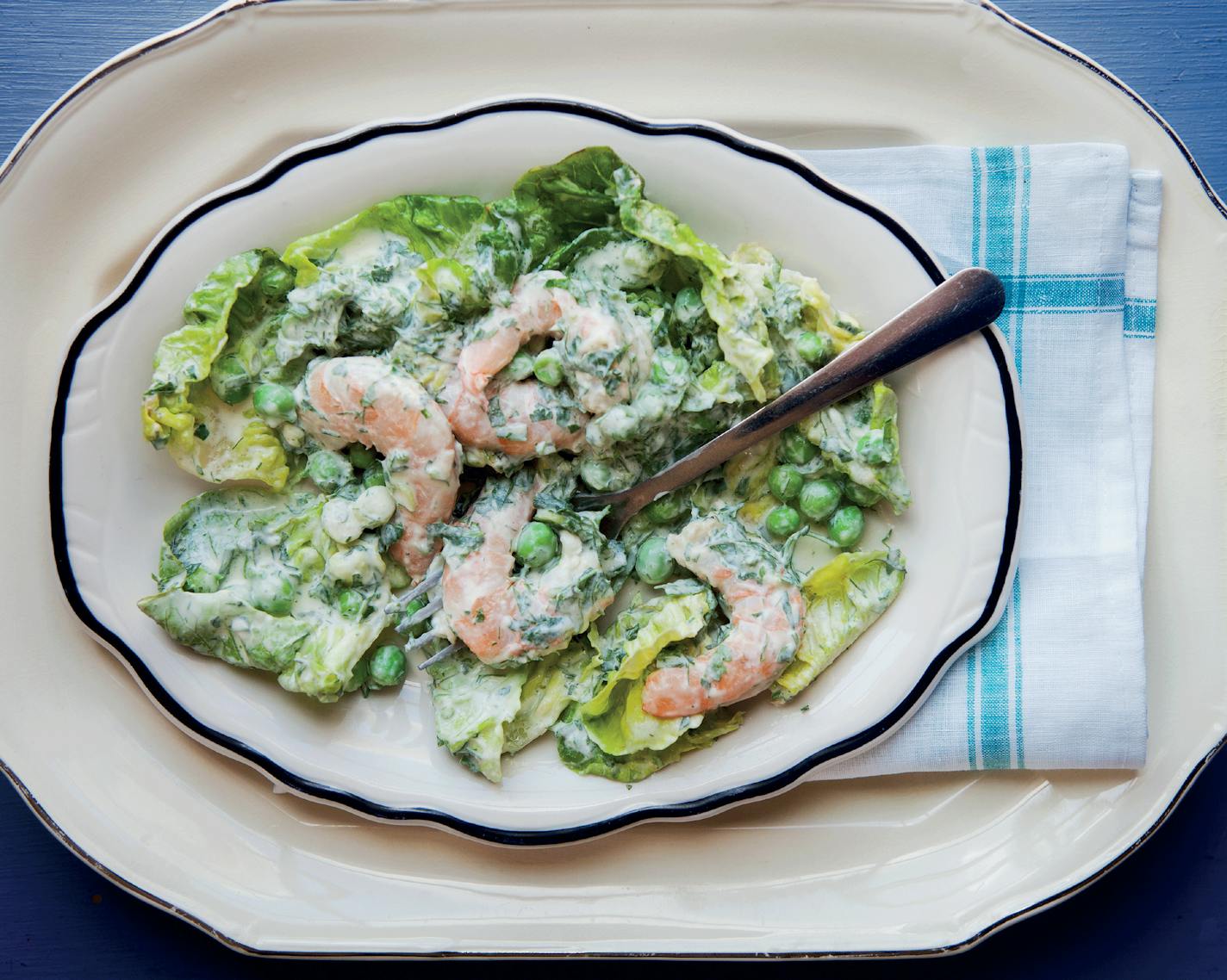 Shrimp salad with peas (or celery), dill, and tarragon Photo by Hirsheimer & Hamilton