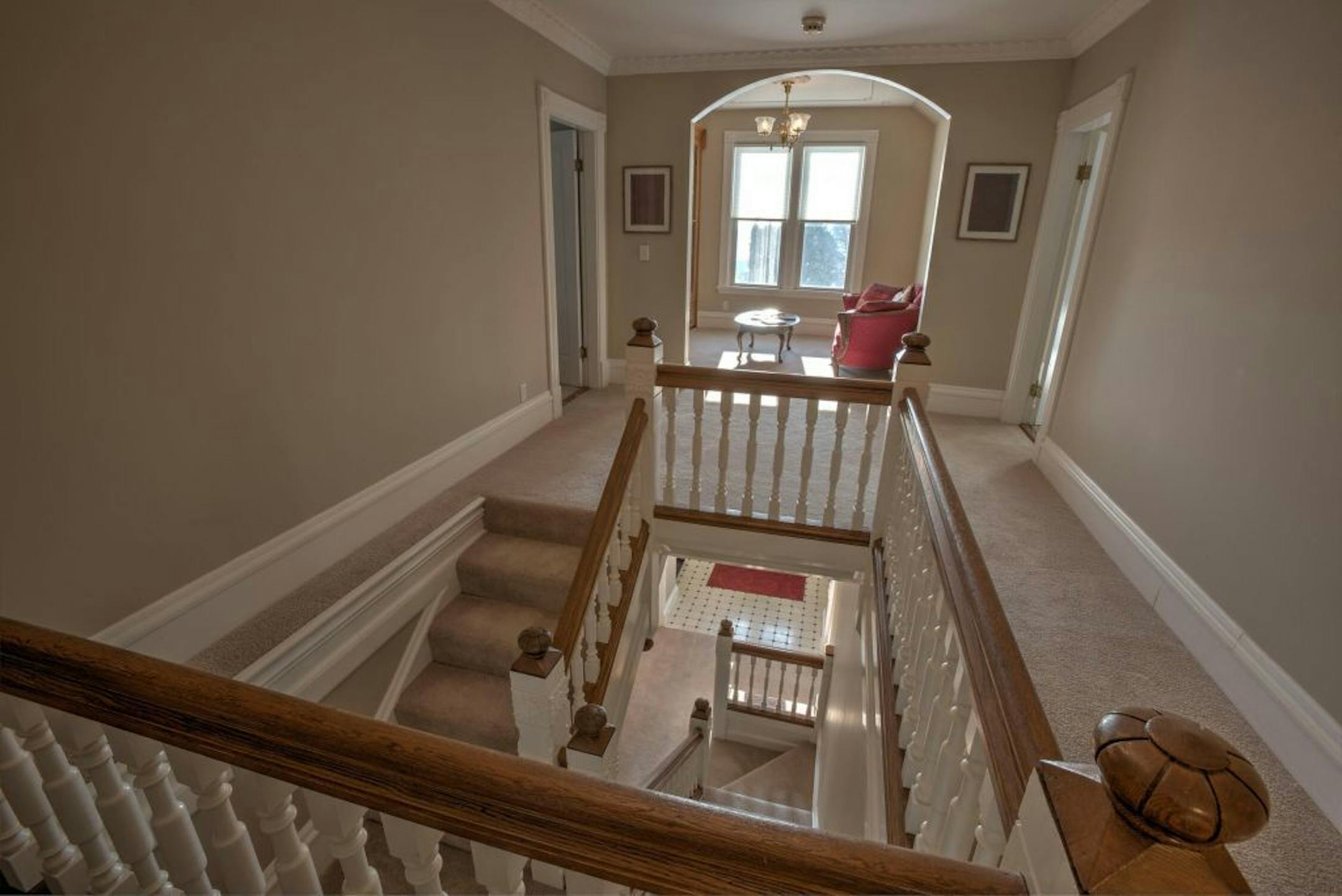 Upper hallway and staircase.