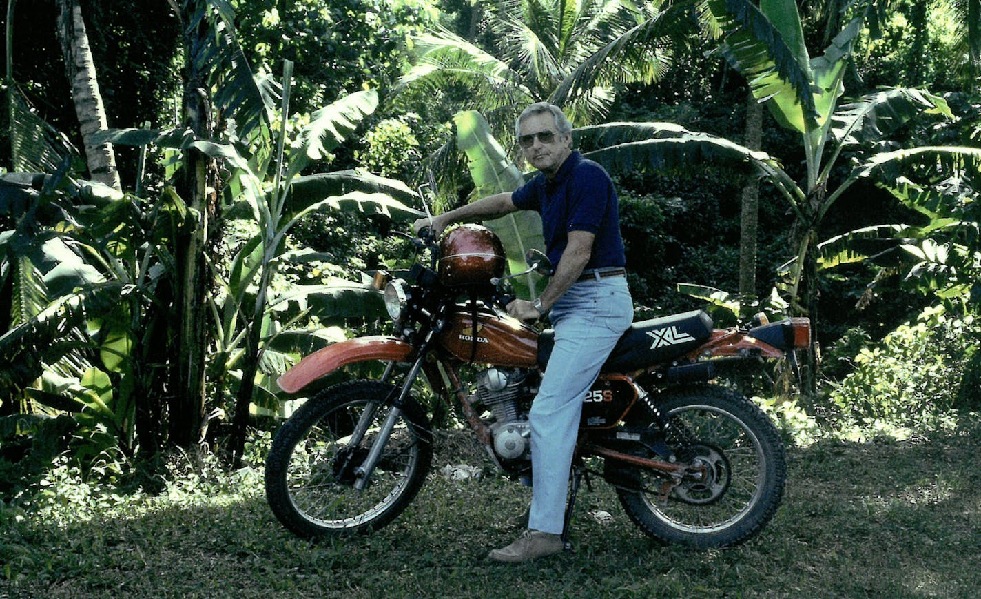 While serving in Jamaica in the Peace Corps, Dan Loegering was issued a dirt bike on which he logged an average of 1,500 miles a month driving through the jungle.