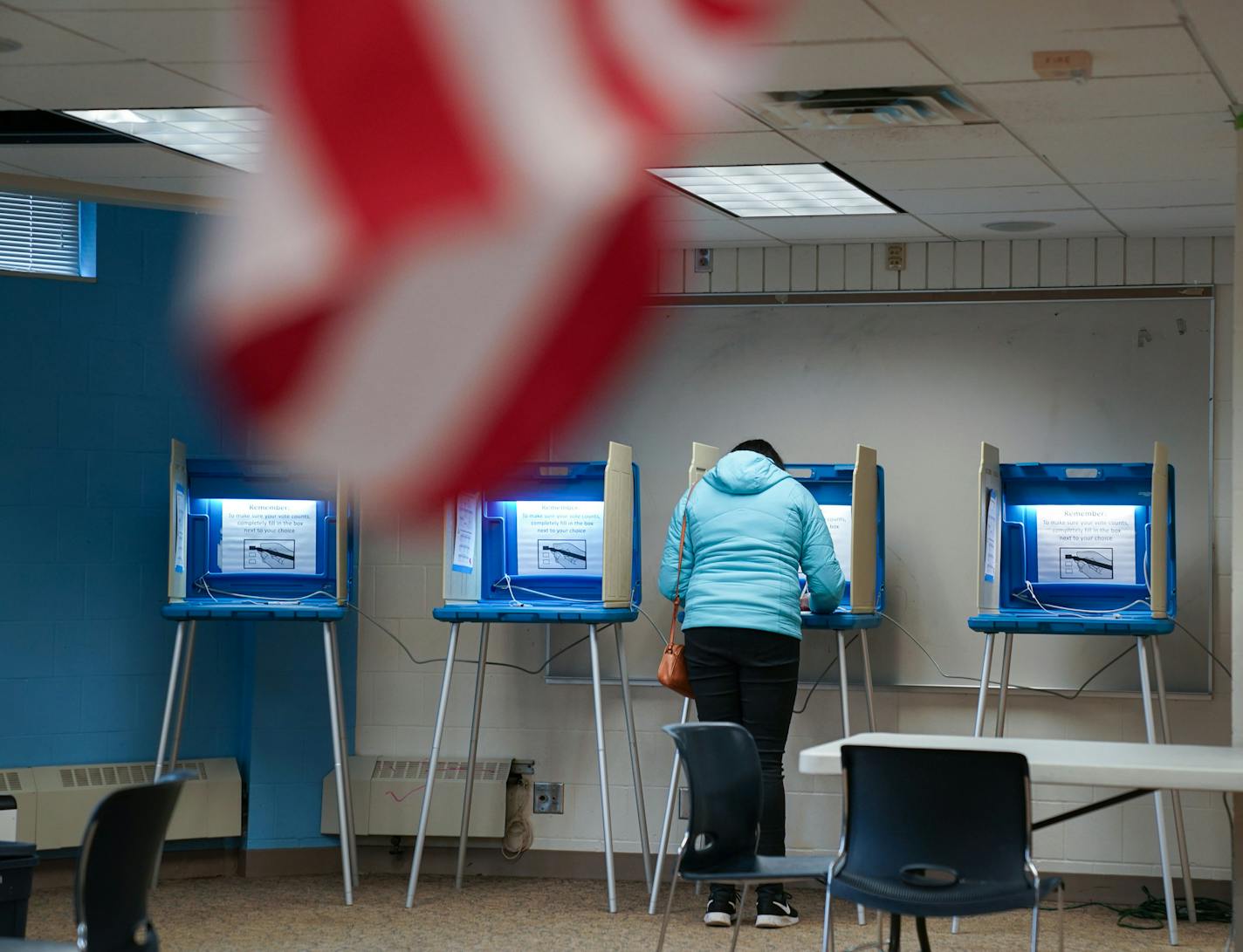 Early voting at Martin Luther King Rec Center, 271 Mackubin St, Saint Paul, Minnesota. ] GLEN STUBBE • glen.stubbe@startribune.com Monday, November 4, 2019 Early voting at Martin Luther King Rec Center, 271 Mackubin St, Saint Paul, Minnesota.