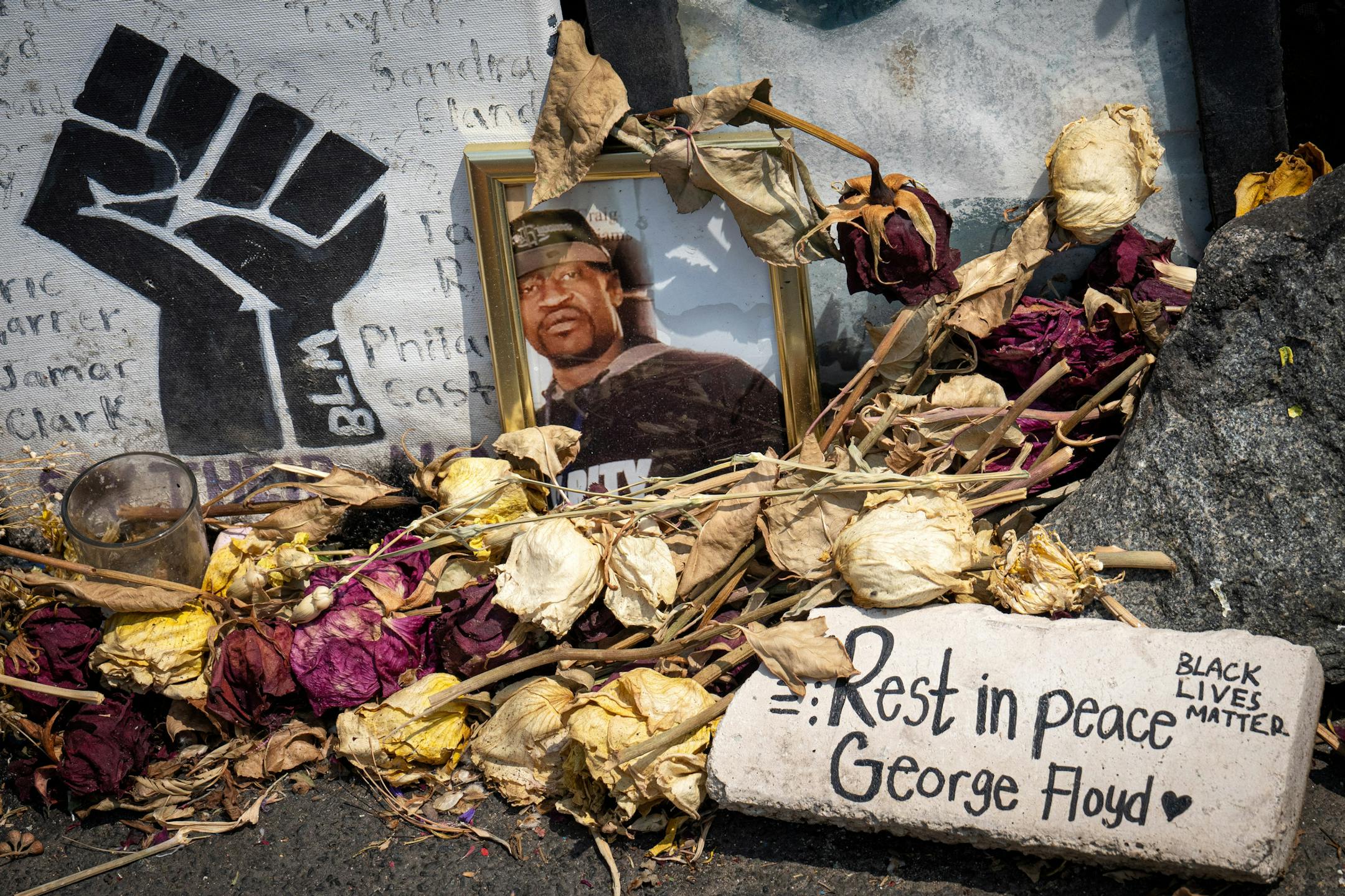 Memorials left at George Floyd Square Friday, June 16, 2023 Minneapolis,