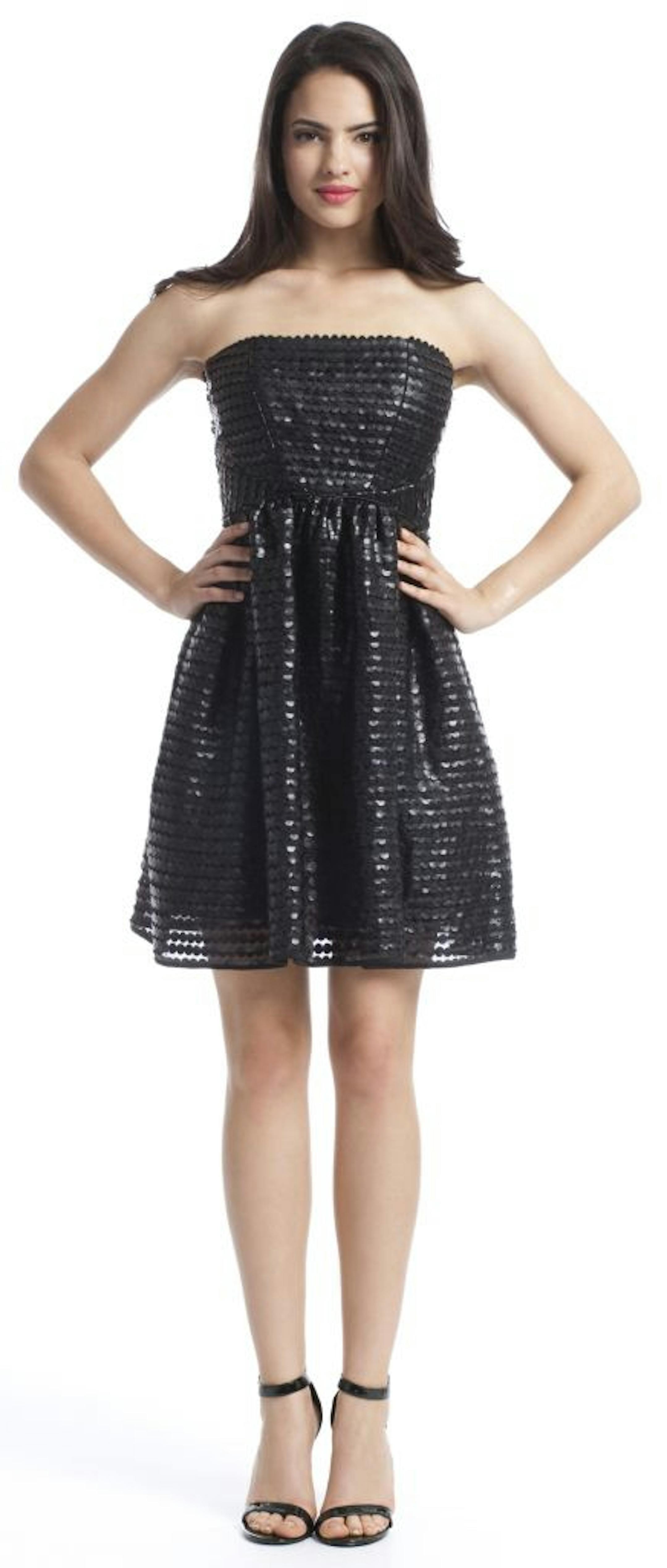 Leather paillette dress by Shoshanna, available at Stephanie's