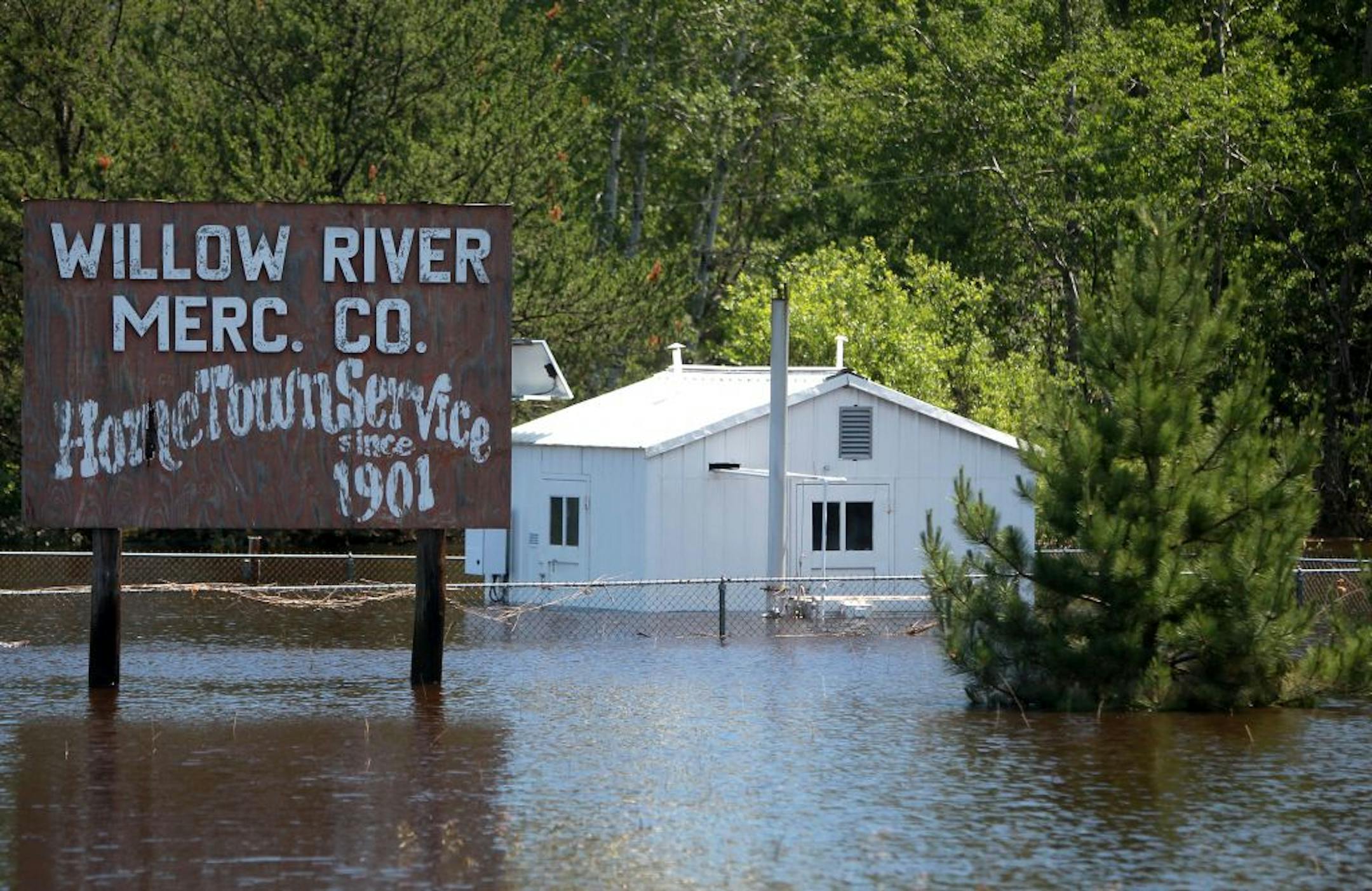 June 22, 2012: Photo shows the impact of flooding in Duluth on Willow River, Minn.