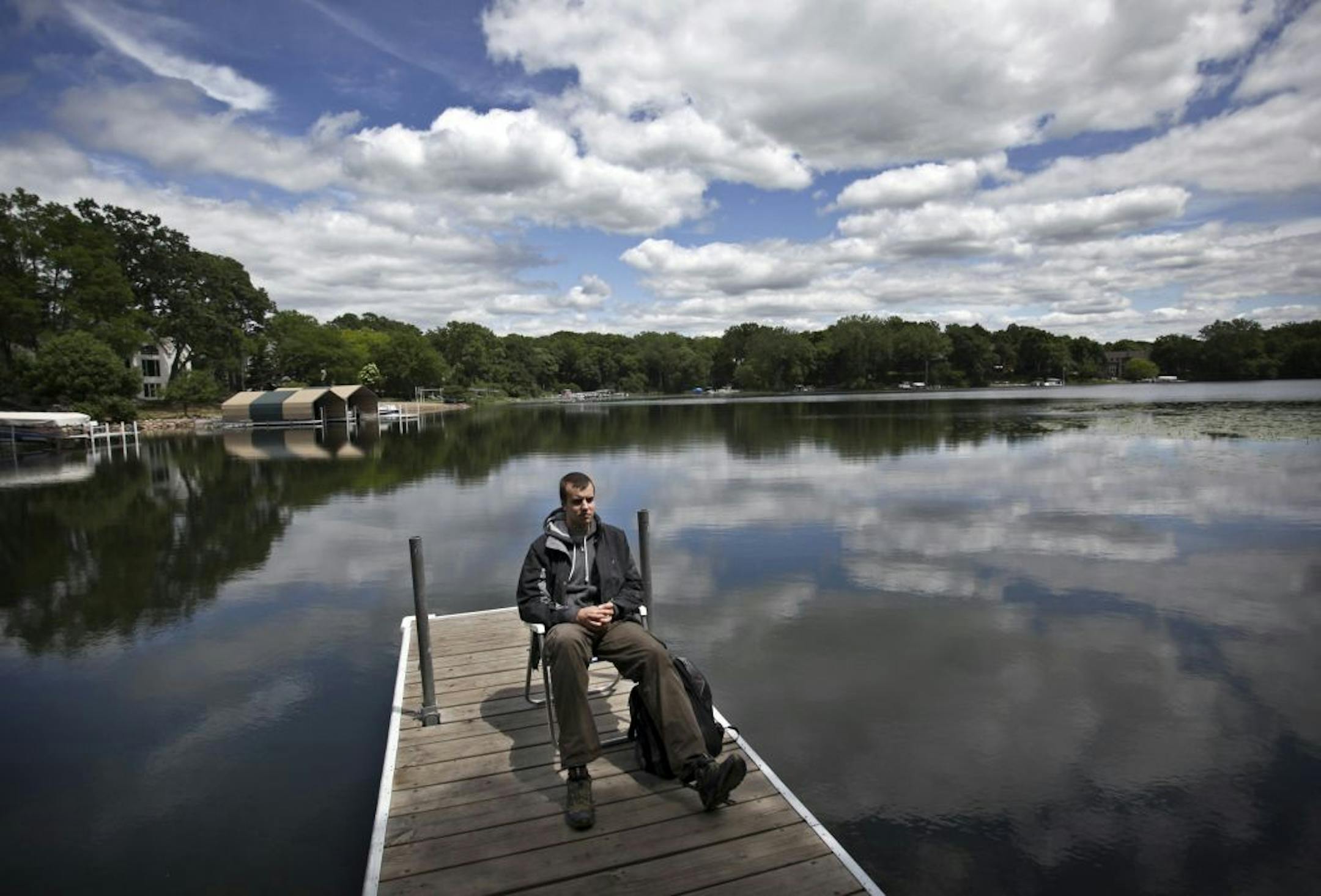 Erik Noonan, a St. Thomas University student whose family lives on Christmas Lake, is an aquatic invasive species inspector, who works for Volt Workforce Solutions.