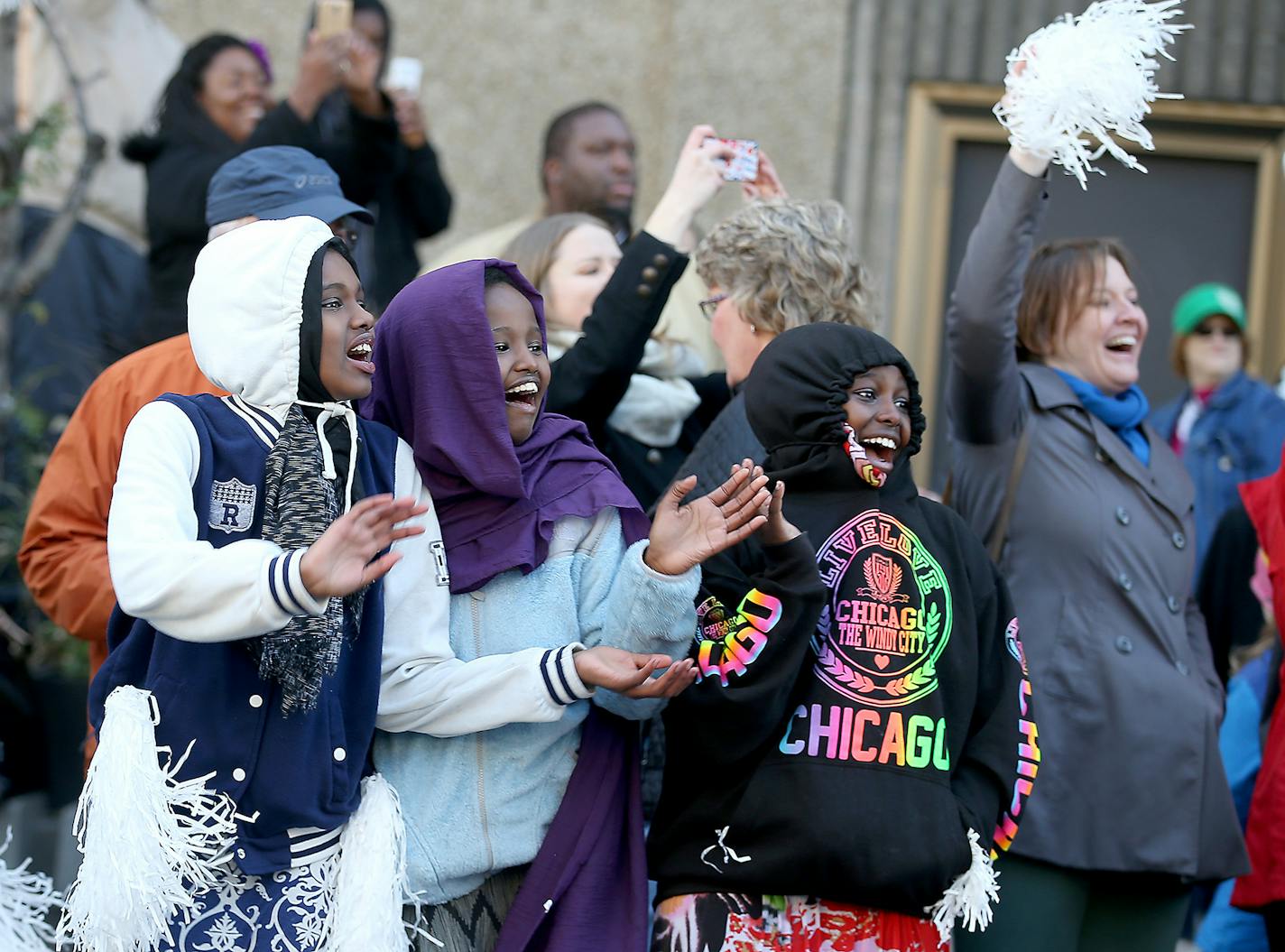 Fans cheered on the Minnesota Lynx during their Championship parade along Hennepin Avenue, Friday, October 16, 2015 in Minneapolis, MN. ] (ELIZABETH FLORES/STAR TRIBUNE) ELIZABETH FLORES &#x2022; eflores@startribune.com