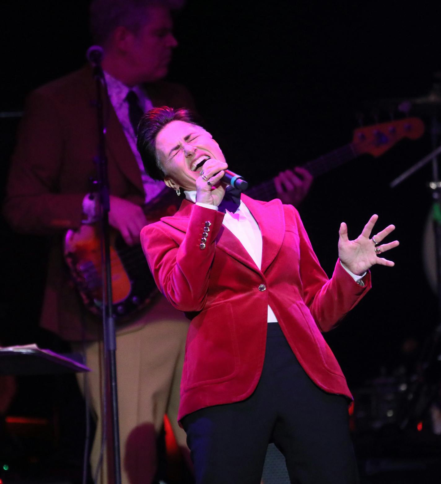 The New Standards holiday concert featuring Chan Poling, vocals John Munson, on bass and Steve Roehm on vibes, and guest performer Tina Schlieske at the State Theatre Friday, Dec. 7, 2018, in Minneapolis, MN. DAVID JOLES &#xef; david.joles@startribune.com Review of the first of three holiday concerts by the New Standards at State Theatre