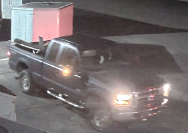 Police are searching for the driver, who was last seen on camera exiting Hwy. 100 in Edina. The vehicle, a Blue 2007 Ford F250 with Minnesota license 