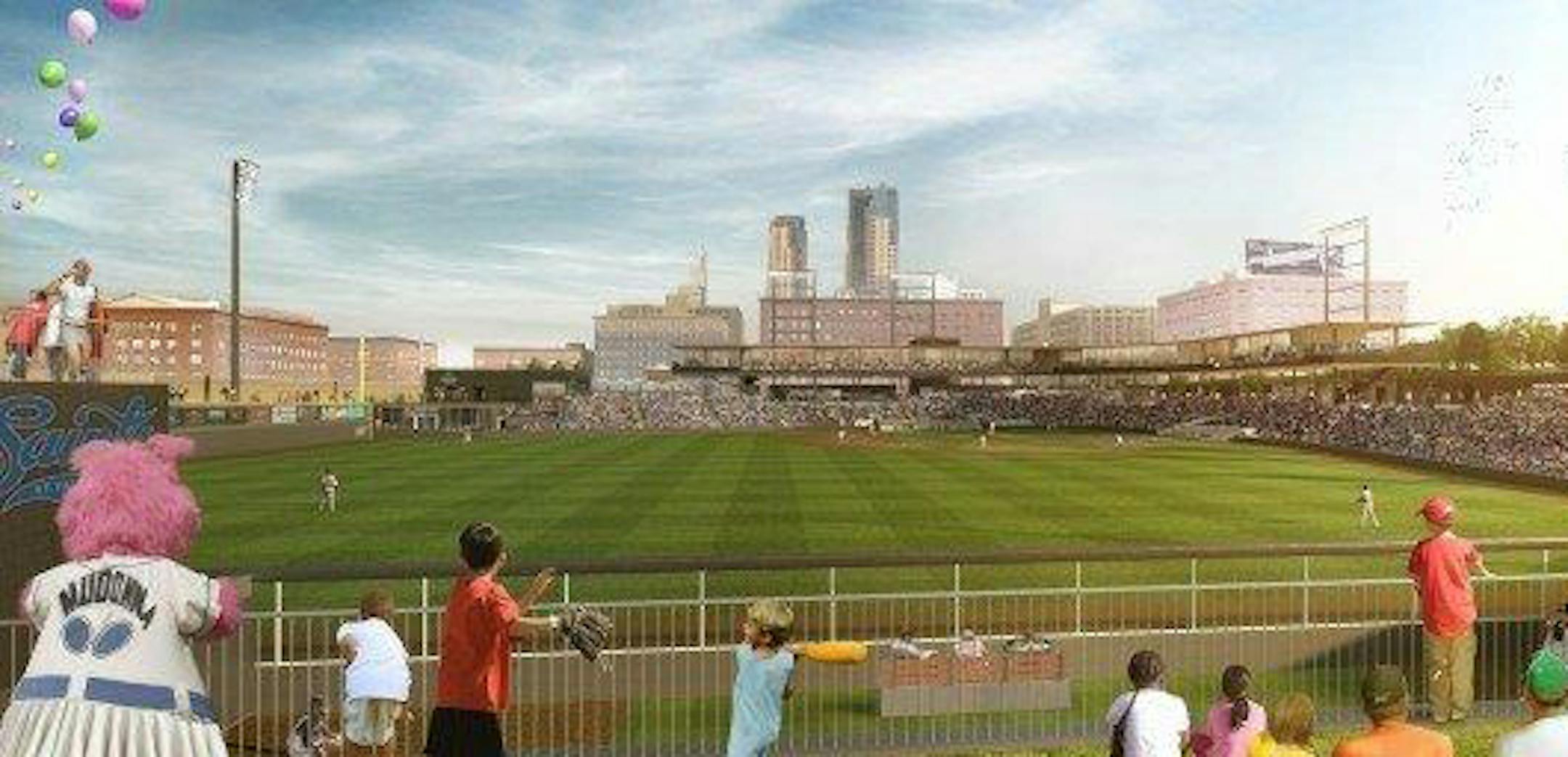 Outfield view St. Paul ballpark