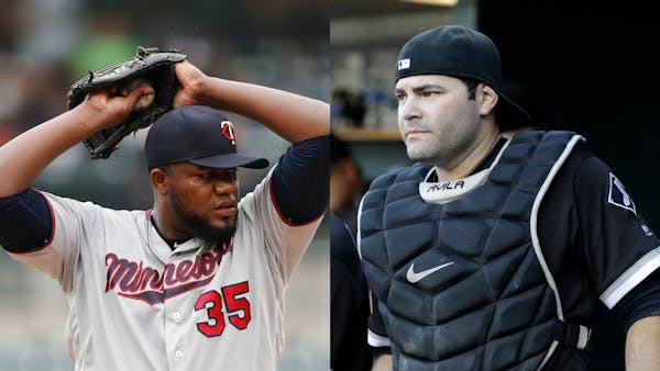 The Twins on Tuesday officially announced the signings of pitcher Michael Pineda (left) and catcher Alex Avila.