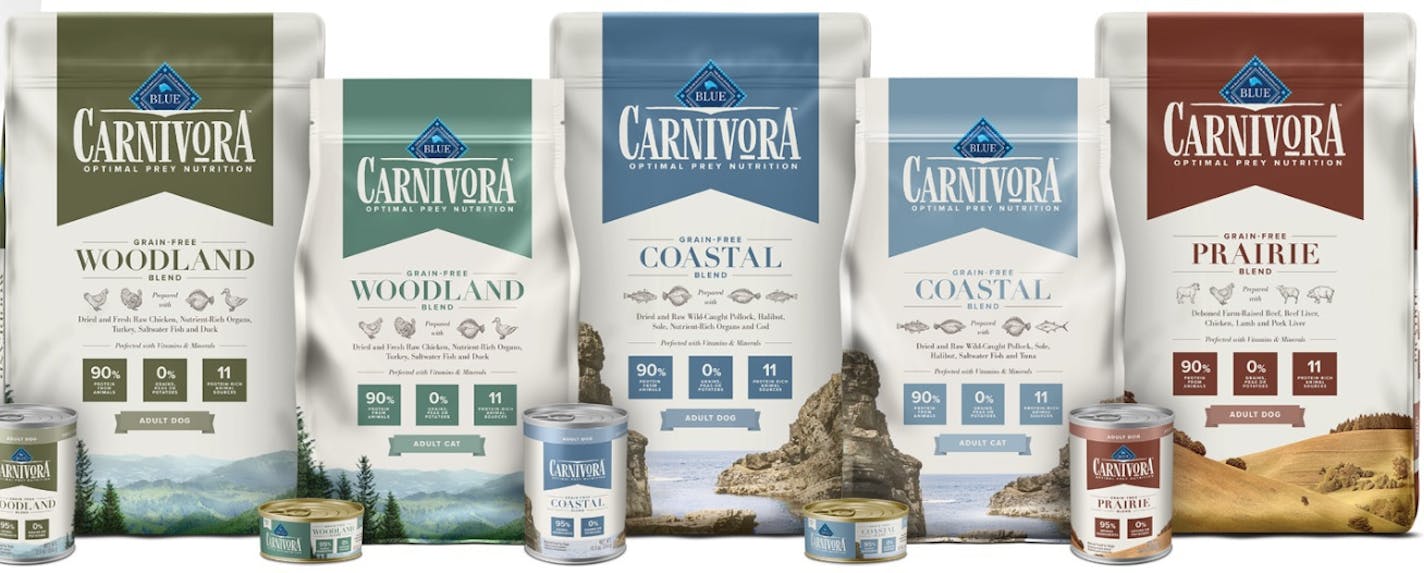 General Mills revealed new details of its Carnivora line of Blue Buffalo pet foods, along with other new products, on Monday.