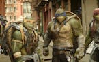 Donatello, Michelangelo, Leonardo and Raphael in a scene from "Teenage Mutant Ninja Turtles: Out of the Shadows."