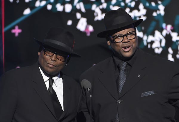 Terry Lewis, left, and Jimmy Jam present the ultimate icon: music dance visual award at the BET Awards at the Microsoft Theater on Sunday, June 28, 20