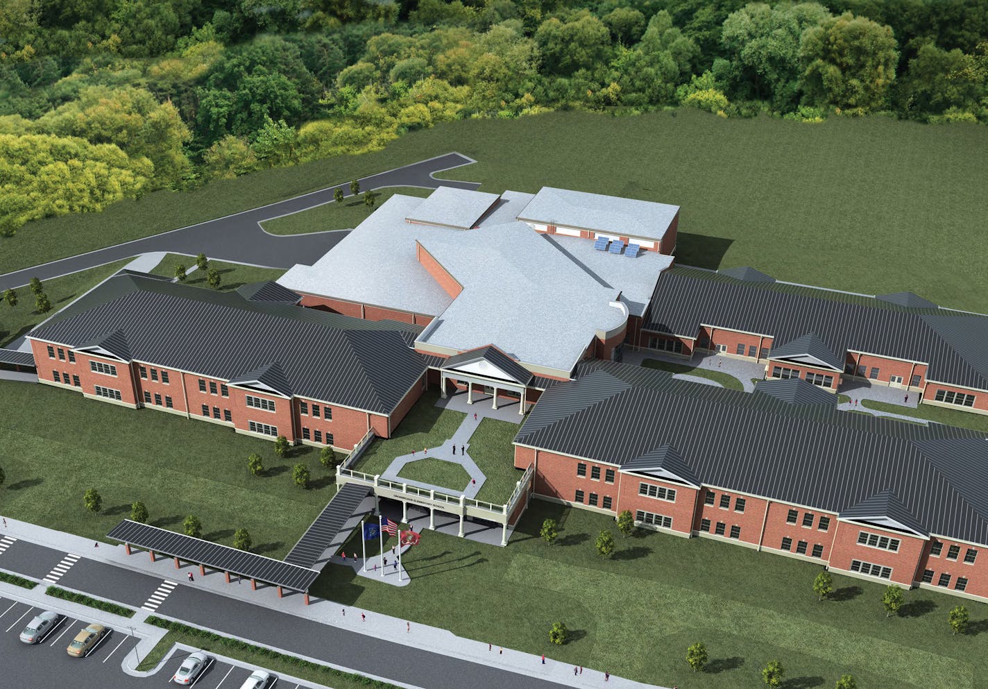 Rendering of Crossroads Elementary School, Quantico, VA