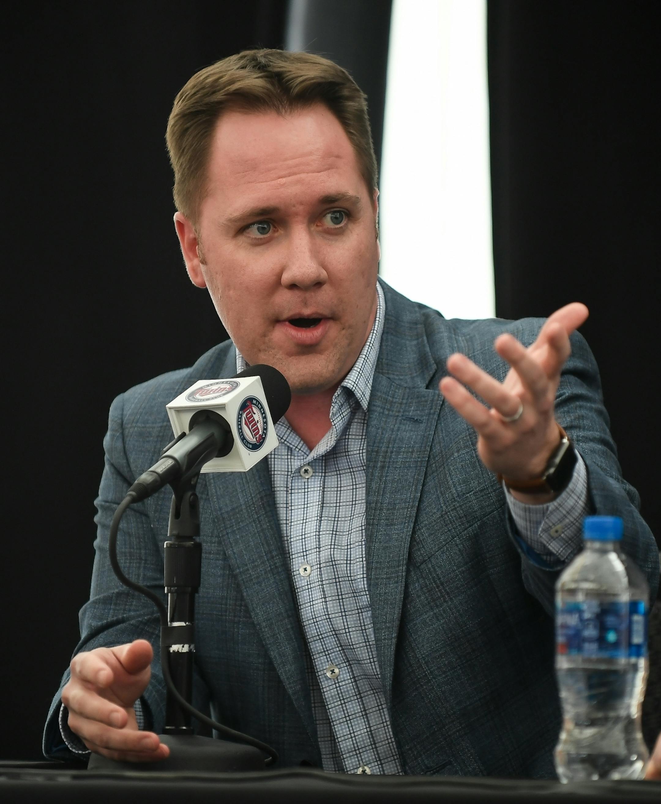 Twins Chief Baseball Officer Derek Falvey spoke about former Twins first baseman Justin Morneau's future with the team during Morneau's retirement press conference Wednesday afternoon.