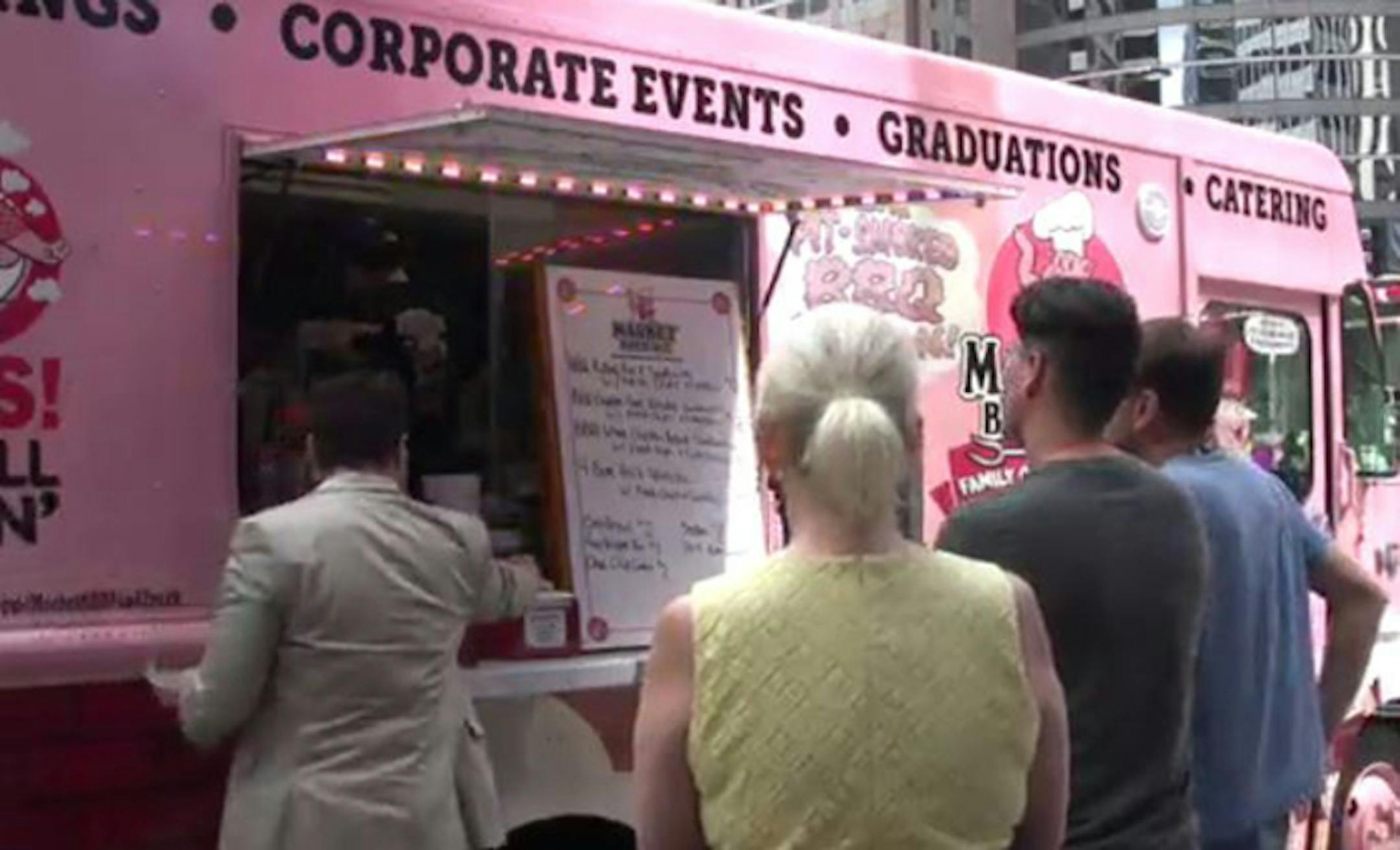 The Market BBQ truck in action in downtown Minneapolis.
