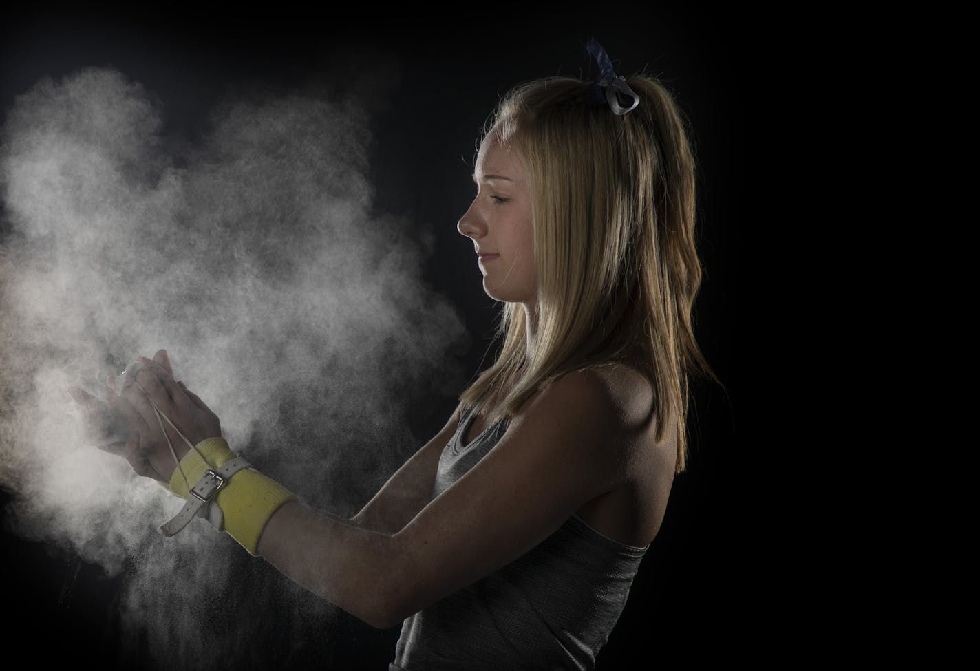 Chaney Neu of Champlin Park, Star Tribune Metro Gymnast of the Year. Photo: Jerry Holt • Jerry.holt@startribune.com