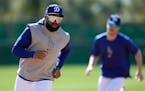 Manuel Margot ran the bases during spring training with the Dodgers earlier this month. He's played eight MLB seasons, including the last four with th