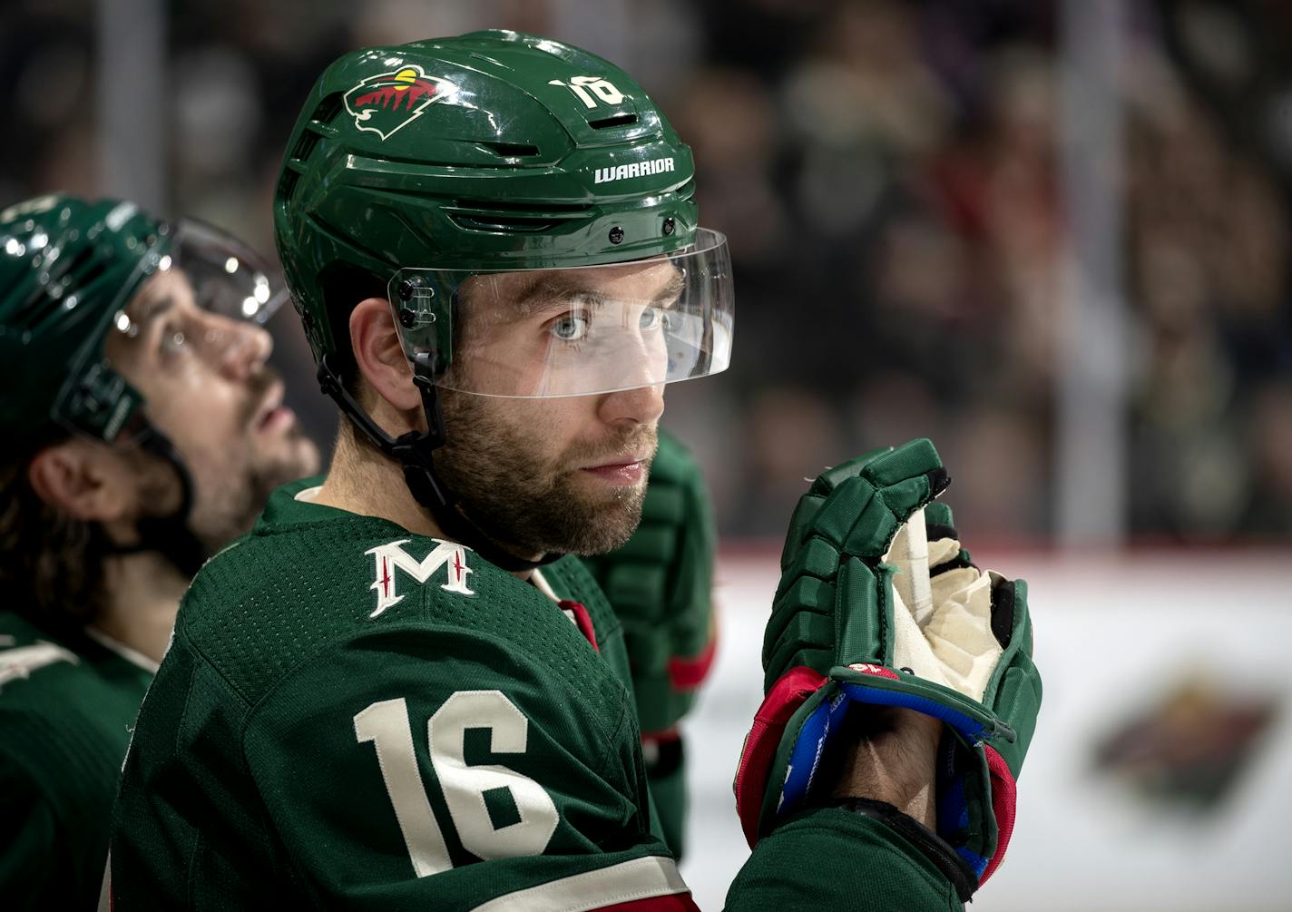 Minnesota Wild Jason Zucker. ] CARLOS GONZALEZ &#x2022; cgonzalez@startribune.com &#x2013; St. Paul, MN &#x2013; December 10, 2019, Xcel Energy Center, NHL, Minnesota Wild vs. Anaheim Ducks