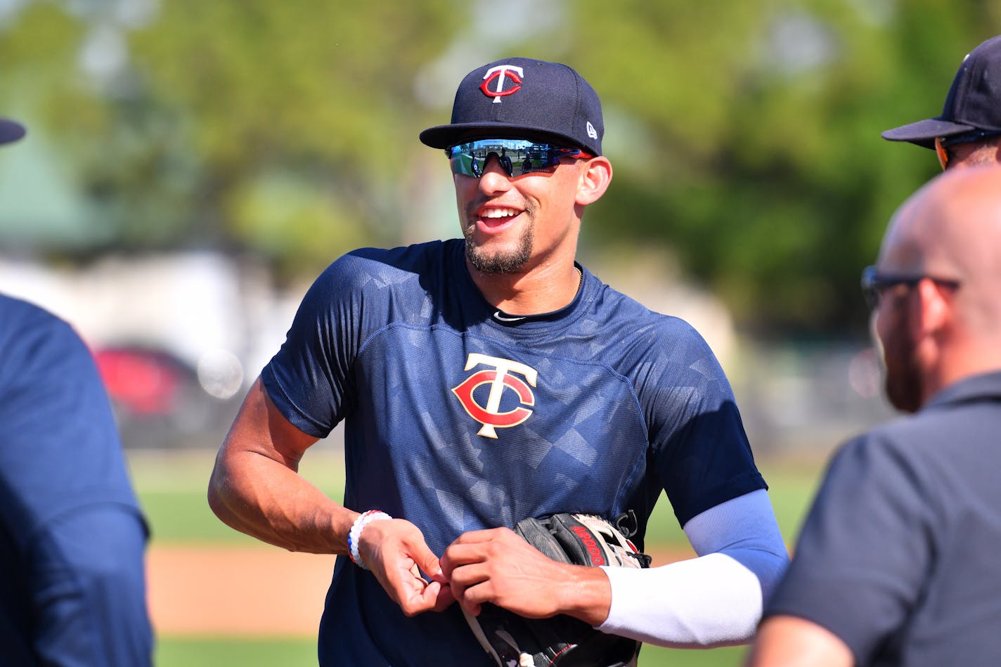 Twins minor league prospect Royce Lewis warmed up on a practice field. ] MARK VANCLEAVE • mark.vancleave@startribune.com * The St. Louis Cardinals played the Minnesota Twins at Hammond Stadium in Fort Myers, Florida on Monday, Feb. 26, 2018.