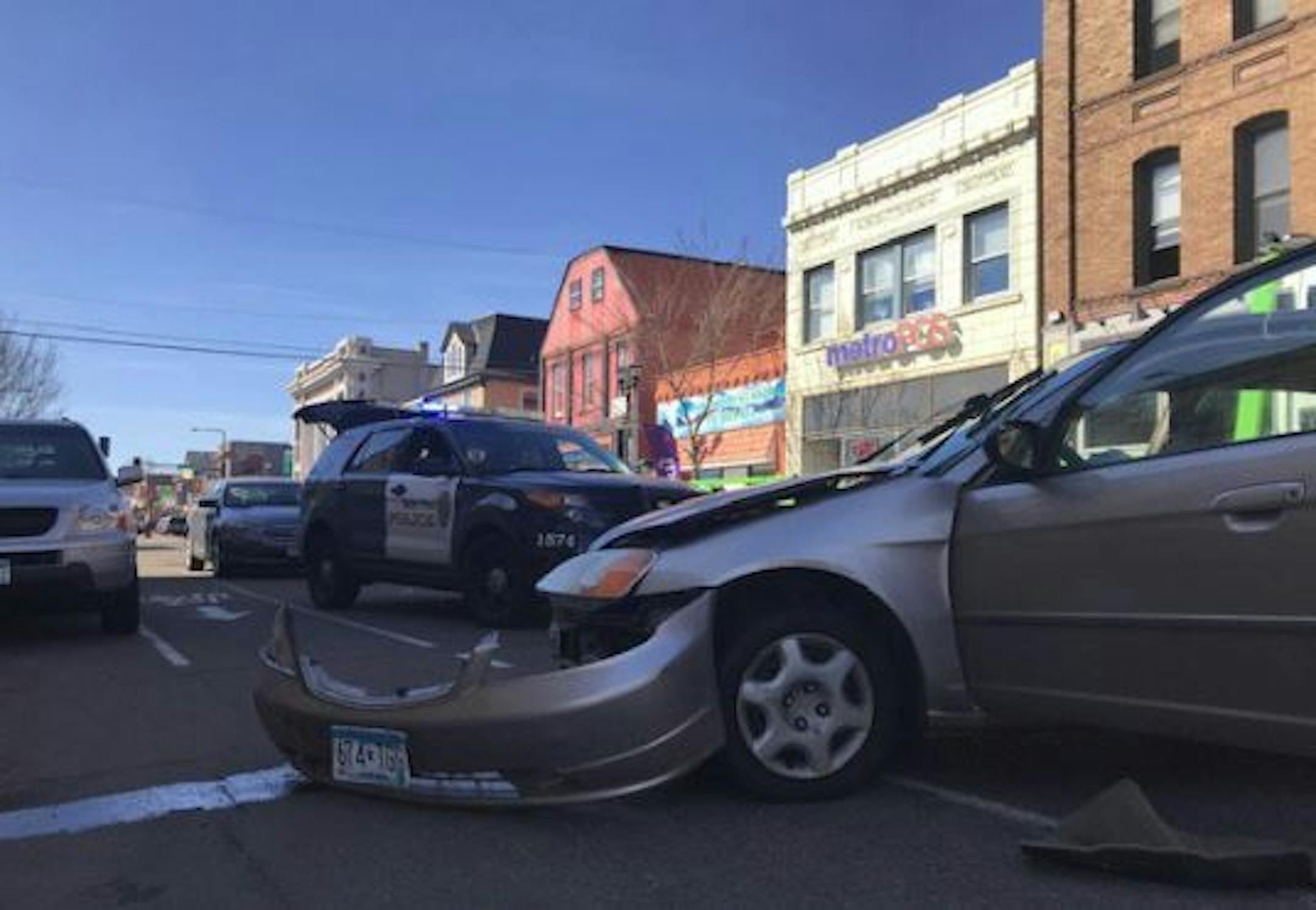 Gunfire followed this crash in St. Paul.