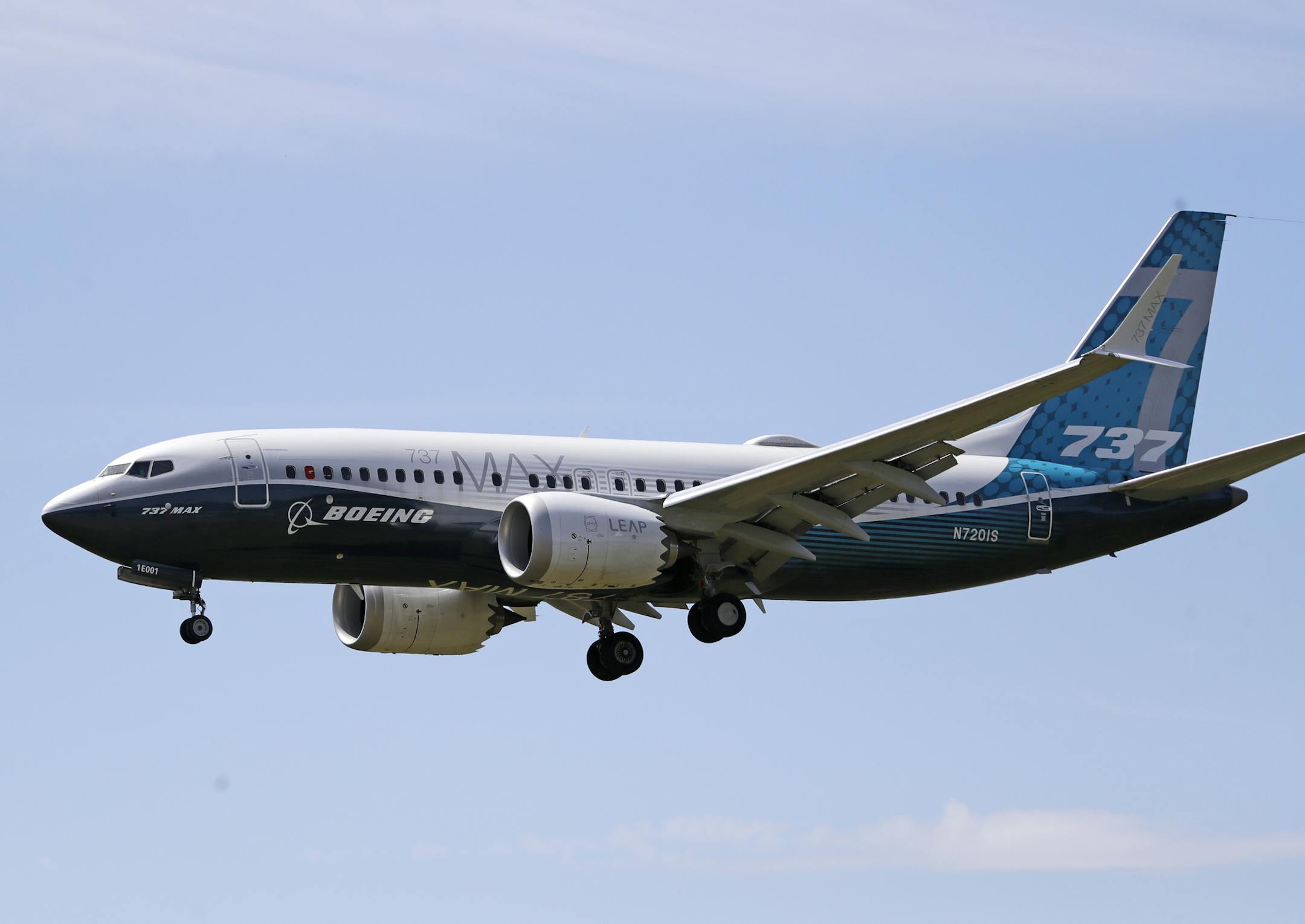 FILE - In this Monday, June 29, 2020, file photo, a Boeing 737 Max jet heads to a landing at Boeing Field following a test flight in Seattle.