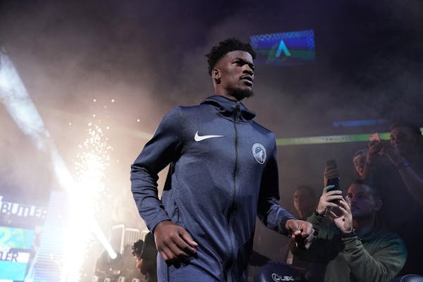 Timberwolves guard Jimmy Butler took the court to a mixture of cheers and boos prior to the home opener last week against the Cleveland Cavaliers
