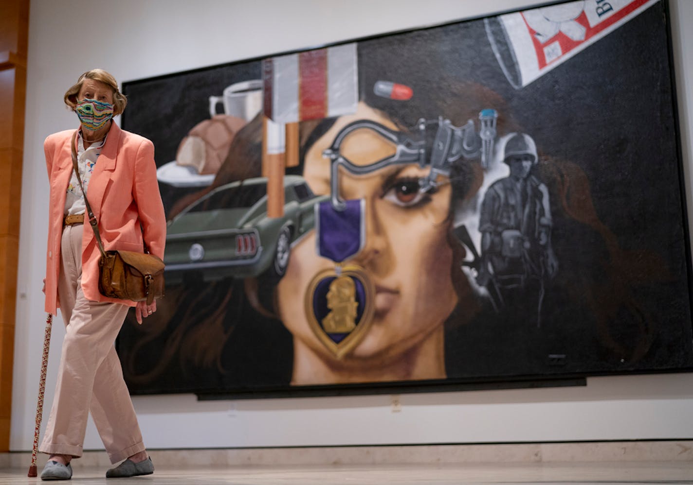 Nancy B. Miller, 92, of Minneapolis was among the first visitors when the Minneapolis Institute of Art reopened in July: "This is one of the places that I come to, to refresh my soul." The museum will close again starting Saturday. (Star Tribune photo by Jerry Holt)