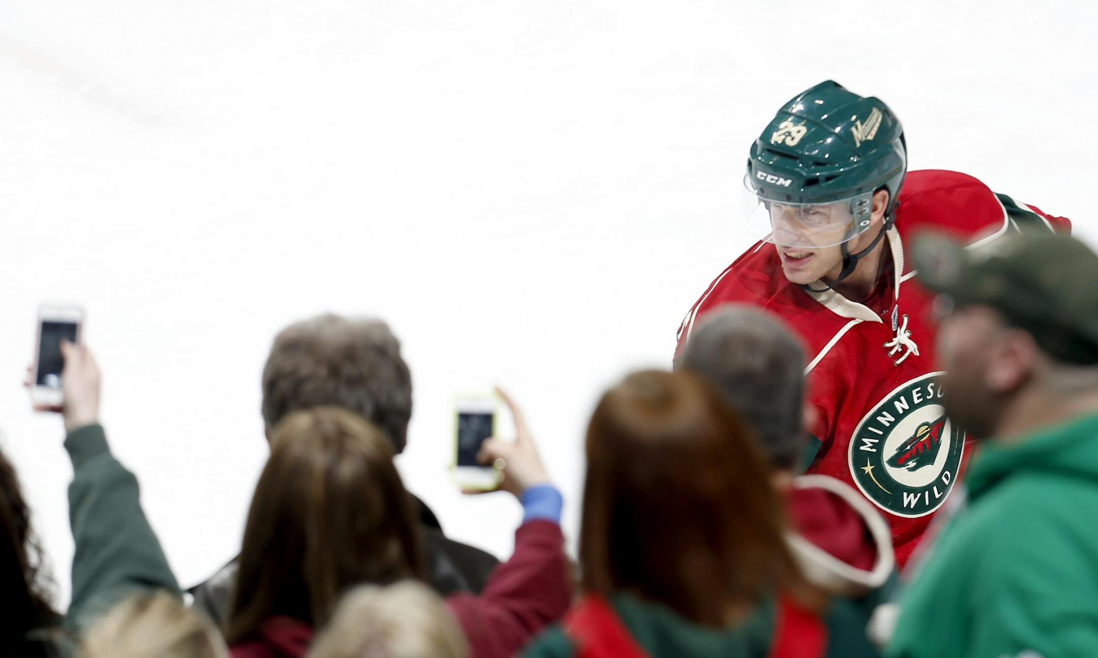 Two weeks after being elbowed in the head, veteran winger Jason Pominville returned to the Wild's lineup Tuesday in Game 4 of the Western Conference quarterfinals.