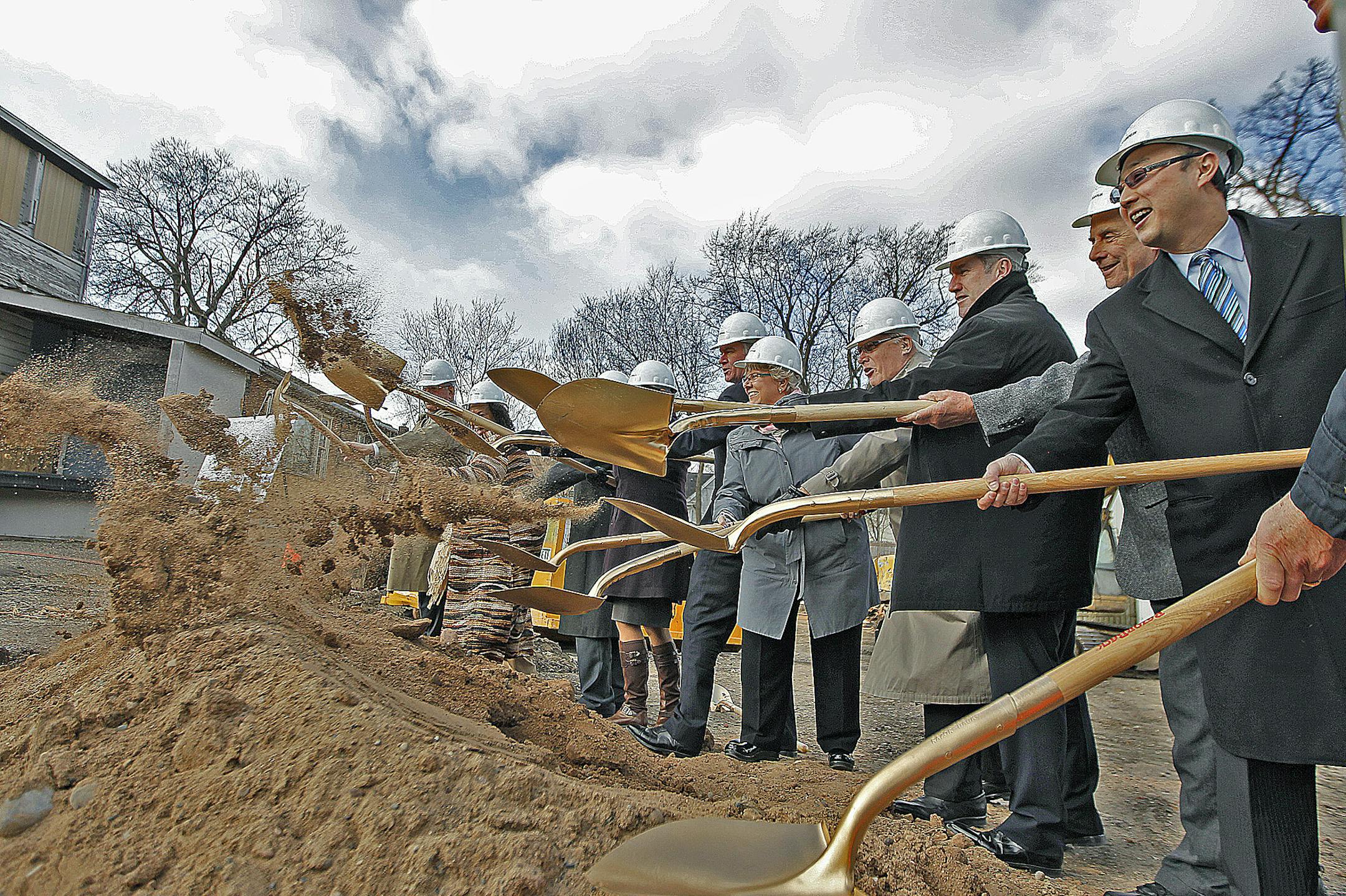 Ramsey County Attorney John Choi and other officials broke ground for the new Safe and Sound Shelter Tuesday in St. Paul.