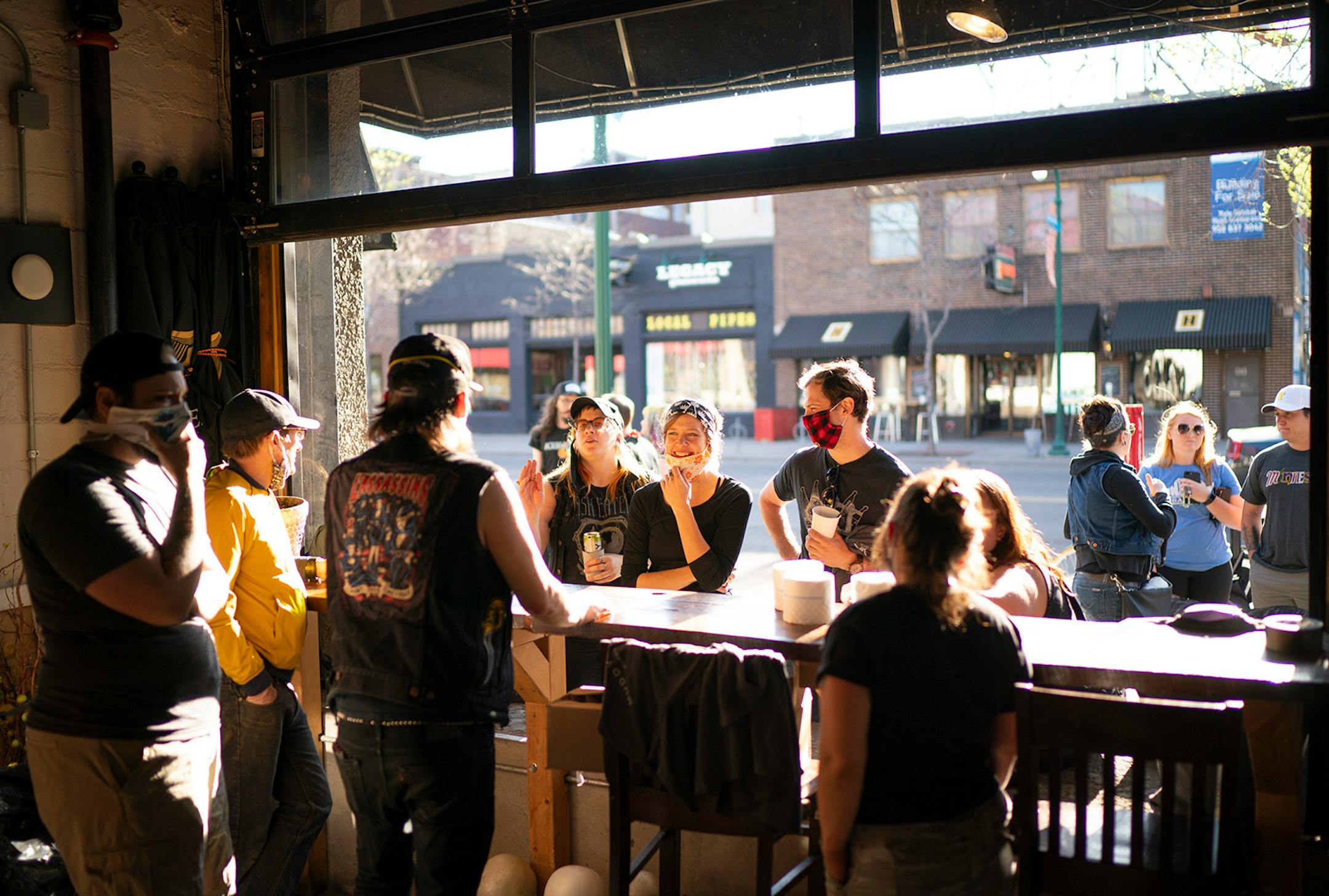 Customers and former employees visited with Muddy Waters staffers on the restaurant's last night of service. It was an emotional scene at Muddy Waters early Sunday afternoon, May 3, 2020 as loyal customers and former employees mingled on the last day of service at the beloved bar and restaurant in the Lyn-Lake area.